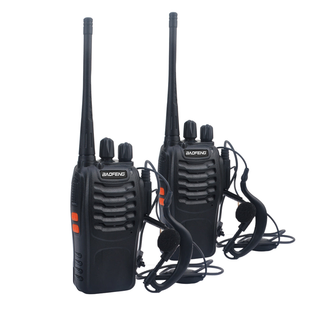 2pcs/Pack Baofeng BF-888S Walkie Talkie UHF VOX Radio 888s 400-470MHz 16Memory Channel with Earpiece