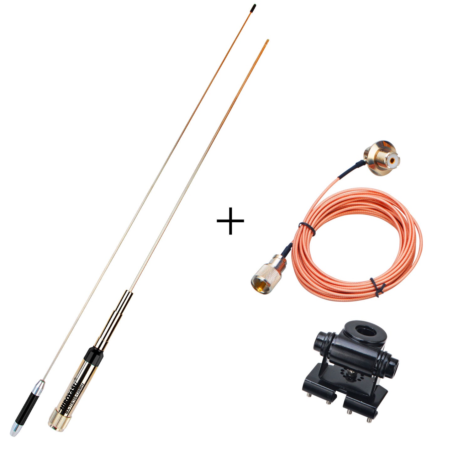 HIROYASU MA-118 Air Band Mobile Antenna 108-136MHz 2.15dB Aviation Frequency Car Walkie Talkie Antenna Two Segments