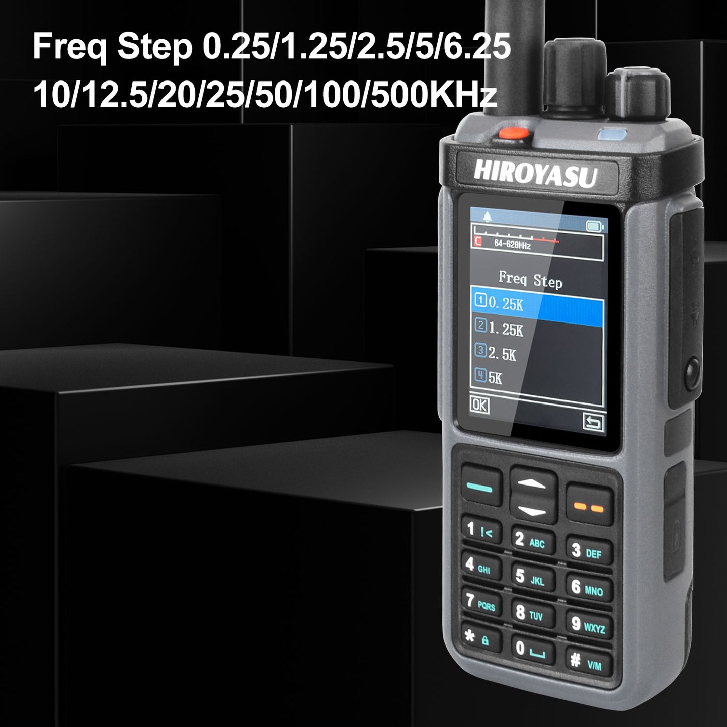 HIROYASU HW-UV938 HF Walkie Talkie SW MW LW 18-620MHz 840-1000MHz Air Band Full Band Cross-Band Repeater Scrambler NoAA AM/FM Rx