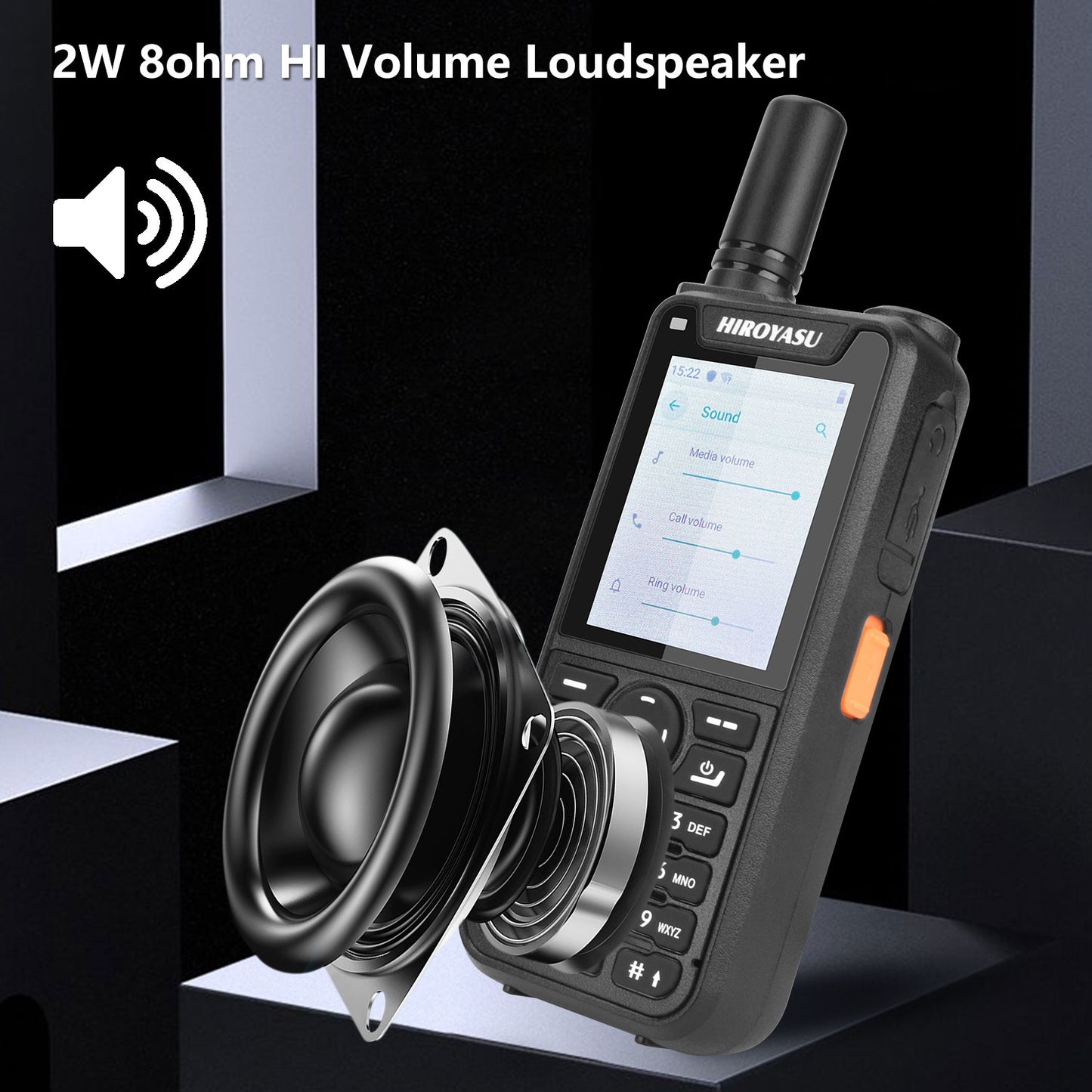 HIROYASU HI-B6 Zello Walkie Talkie Android9.0 Dual Sim Card 2G 3G 4G PoC Radio 1GB ROM 8GB RAM Full keypad 2.4" HD Display