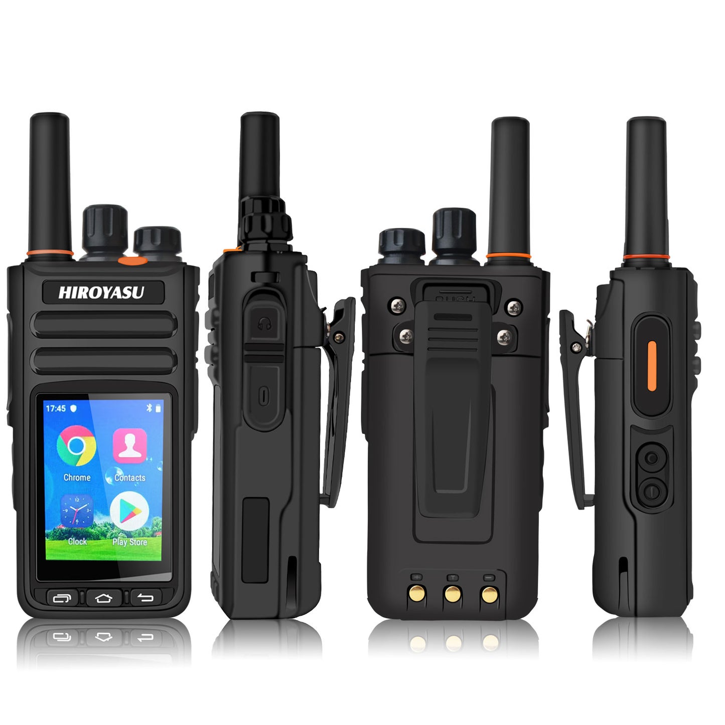 HIROYASU HI-B8 2G 3G 4G Cellular Network WiFI Zello PoC FM Walkie Talkie Android 9.0 Phone Call Messaging GPS 2.4" Touch Screen