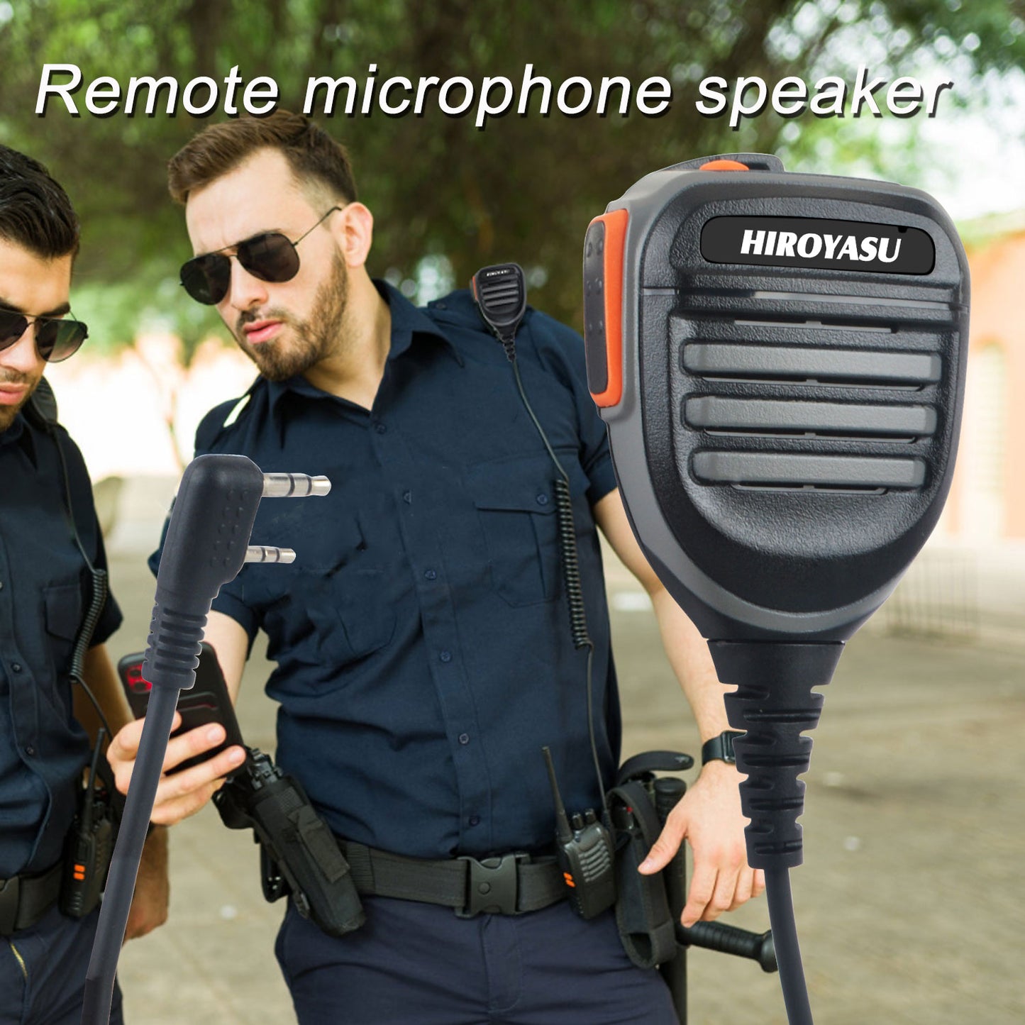 HIROYASU K-424 8ohm 1Watt Palm Mic Speaker 2 Pins K Plug-in for Baofeng UV-5R BF-888S UV-5RH DM-32 Quansheng TK11(8) TK11(5) Portable Two Way Radio