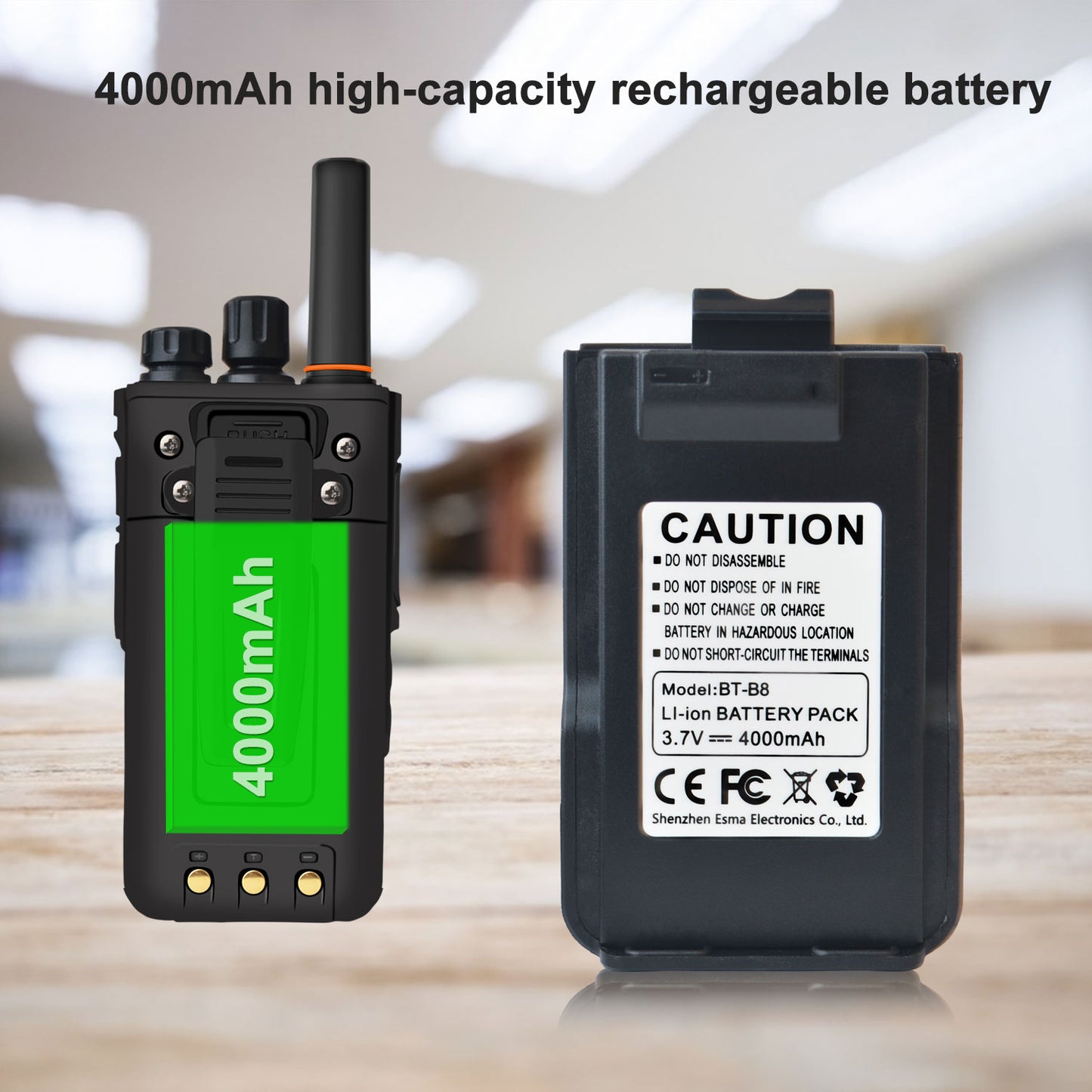 HIROYASU HI-B8 2G 3G 4G Cellular Network WiFI Zello PoC FM Walkie Talkie Android 9.0 Phone Call Messaging GPS 2.4" Touch Screen