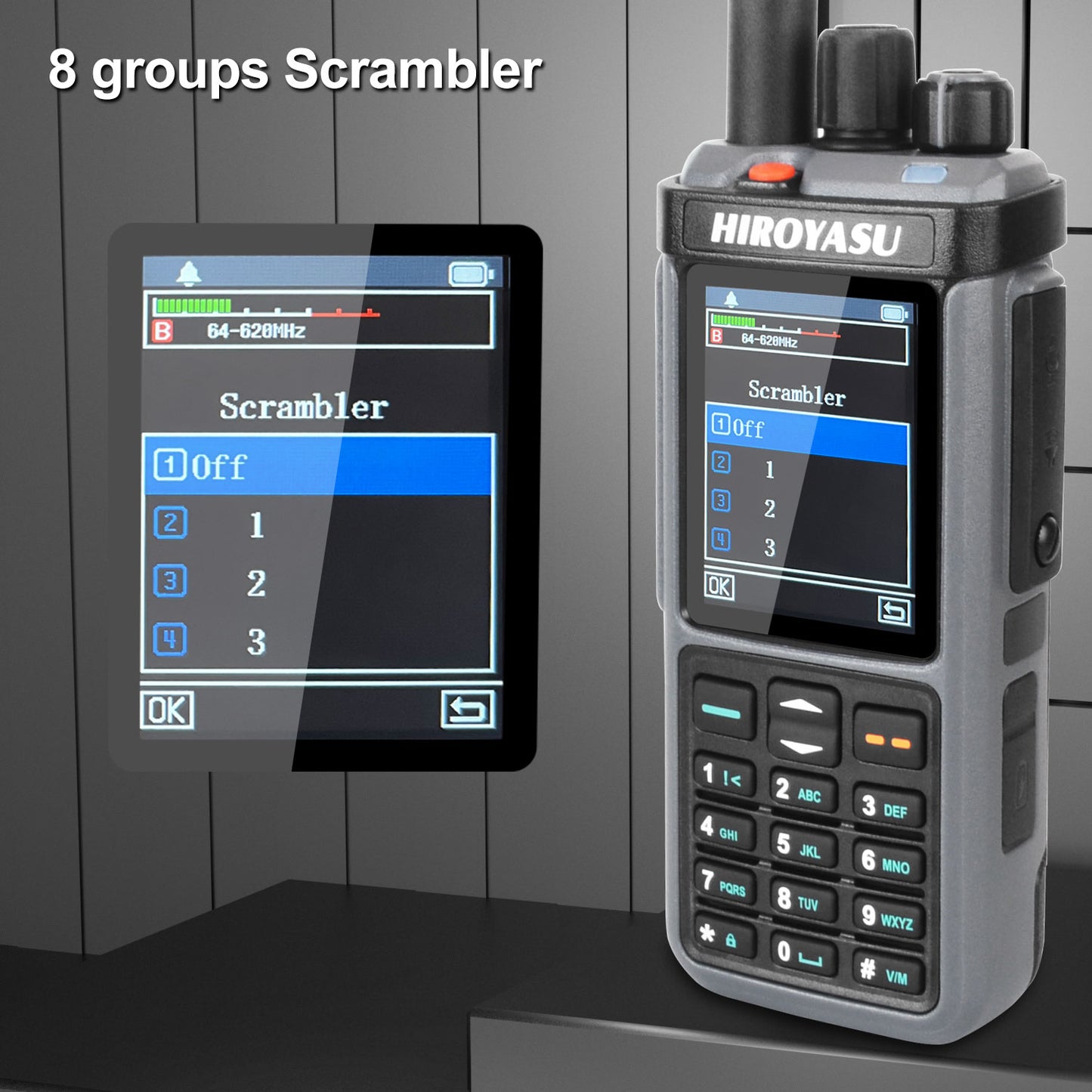HIROYASU HW-UV938 HF Walkie Talkie SW MW LW 18-620MHz 840-1000MHz Air Band Full Band Cross-Band Repeater Scrambler NoAA AM/FM Rx