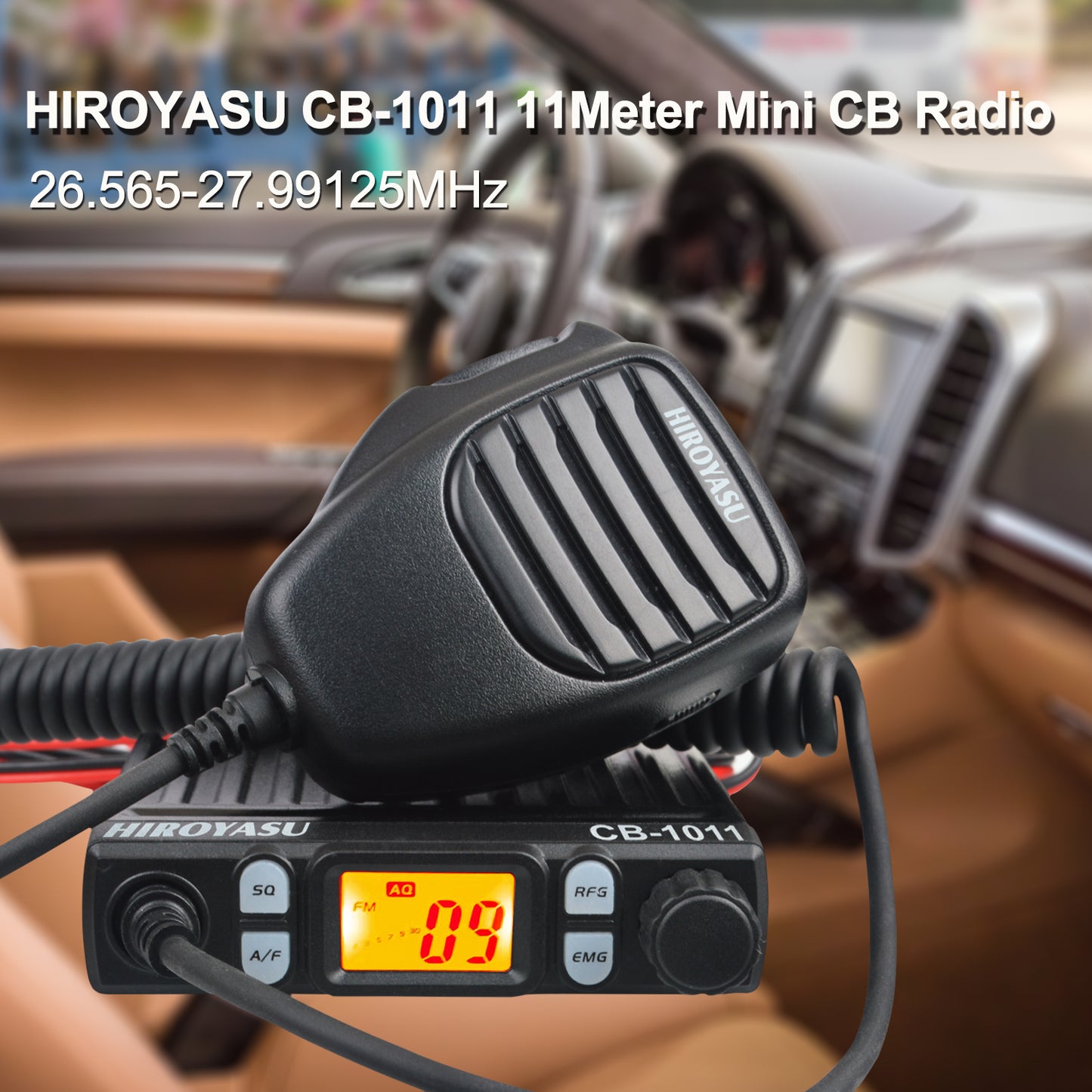 HIROYASU 11 Metroj Radio 27MHz CB-1011 CB Poŝtelefona Transceptor 40Ch FM/AM 8W Kompakta Mini Civitana Bando Walkie Talkie