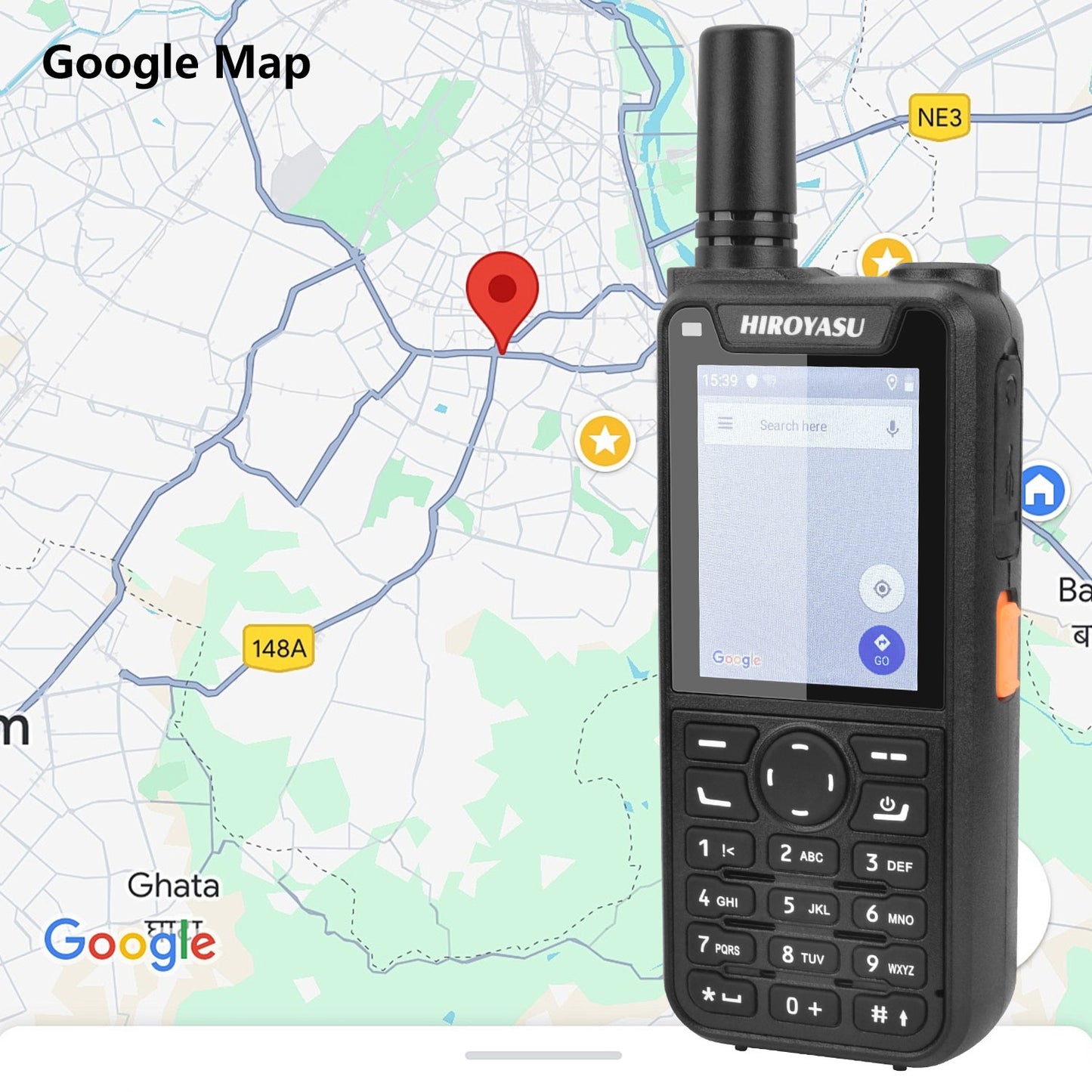 HIROYASU HI-B6 Zello Walkie Talkie Android9.0 Dual Sim Card 2G 3G 4G PoC Radio 1GB ROM 8GB RAM Full keypad 2.4" HD Display