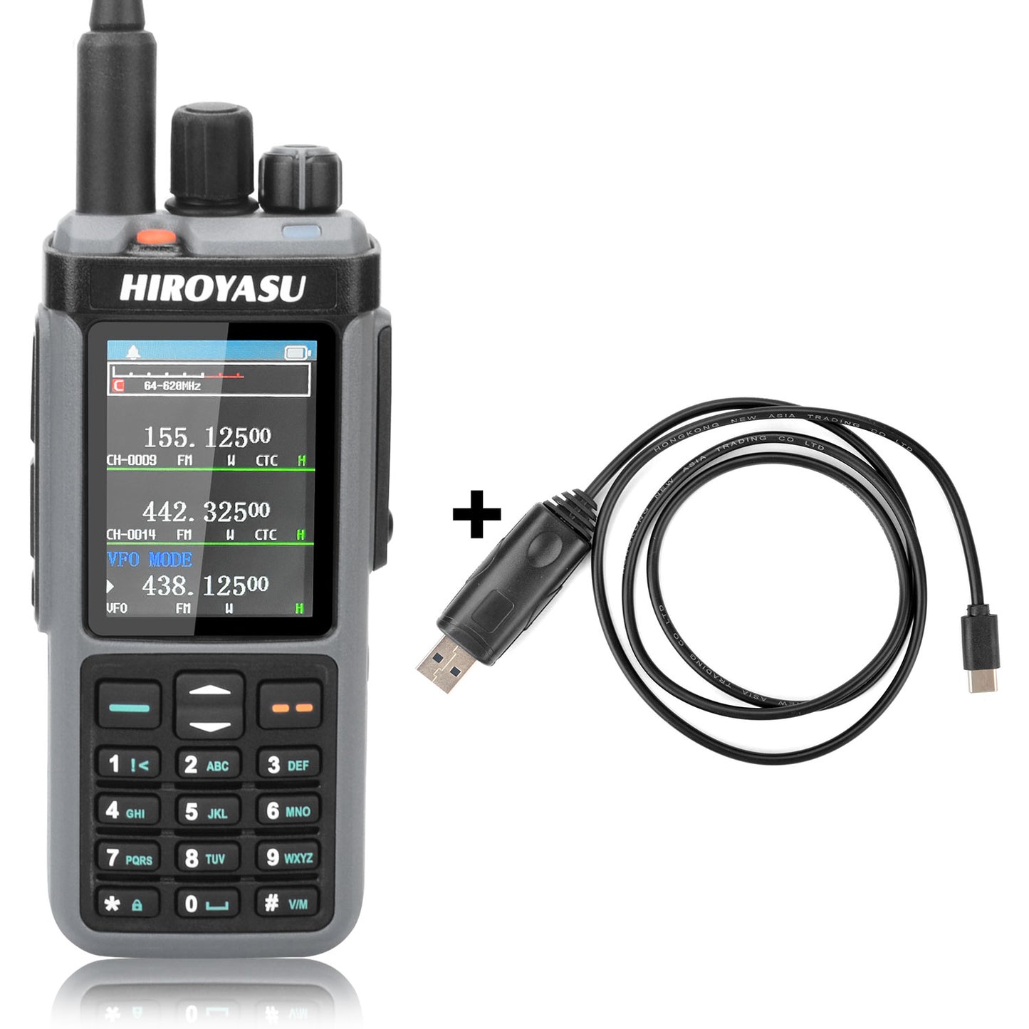 HIROYASU HW-UV938 HF Walkie Talkie SW MW LW 18-620MHz 840-1000MHz Air Band Full Band Cross-Band Repeater Scrambler NoAA AM/FM Rx