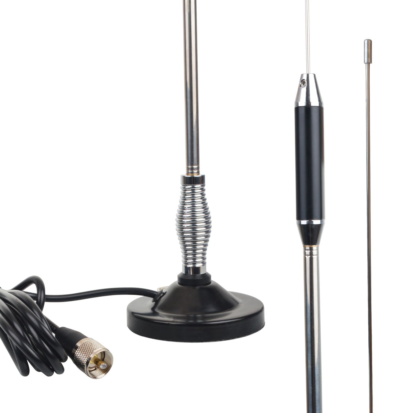 Citizen Band Mobile Radio CB 27MHz Antenna 600mm Length 1.8dB High Gain with Magnet Mount and RG-58C/U Coaxial Cable 2782