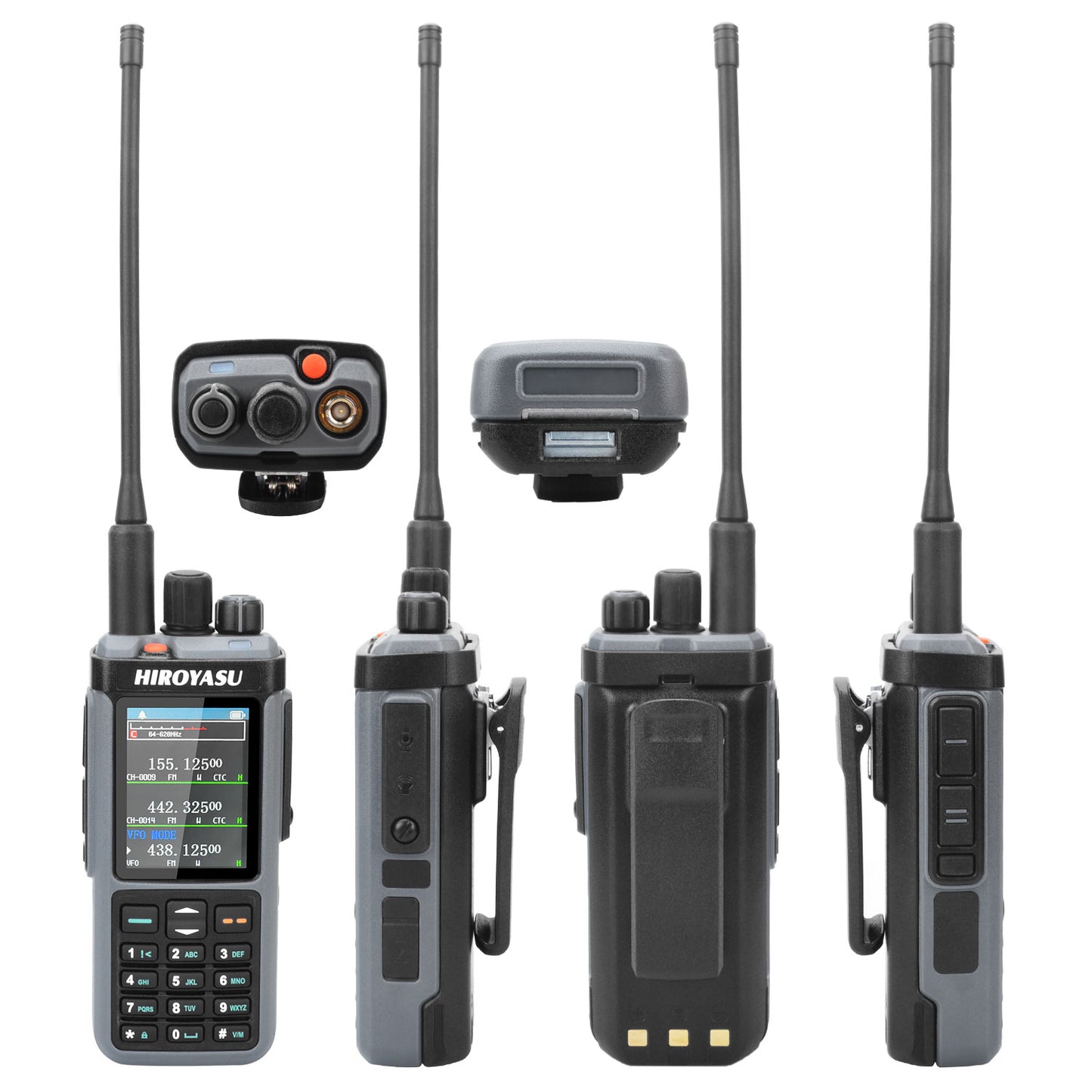 HIROYASU HW-UV938 HF Walkie Talkie SW MW LW 18-620MHz 840-1000MHz Air Band Full Band Cross-Band Repeater Scrambler NoAA AM/FM Rx