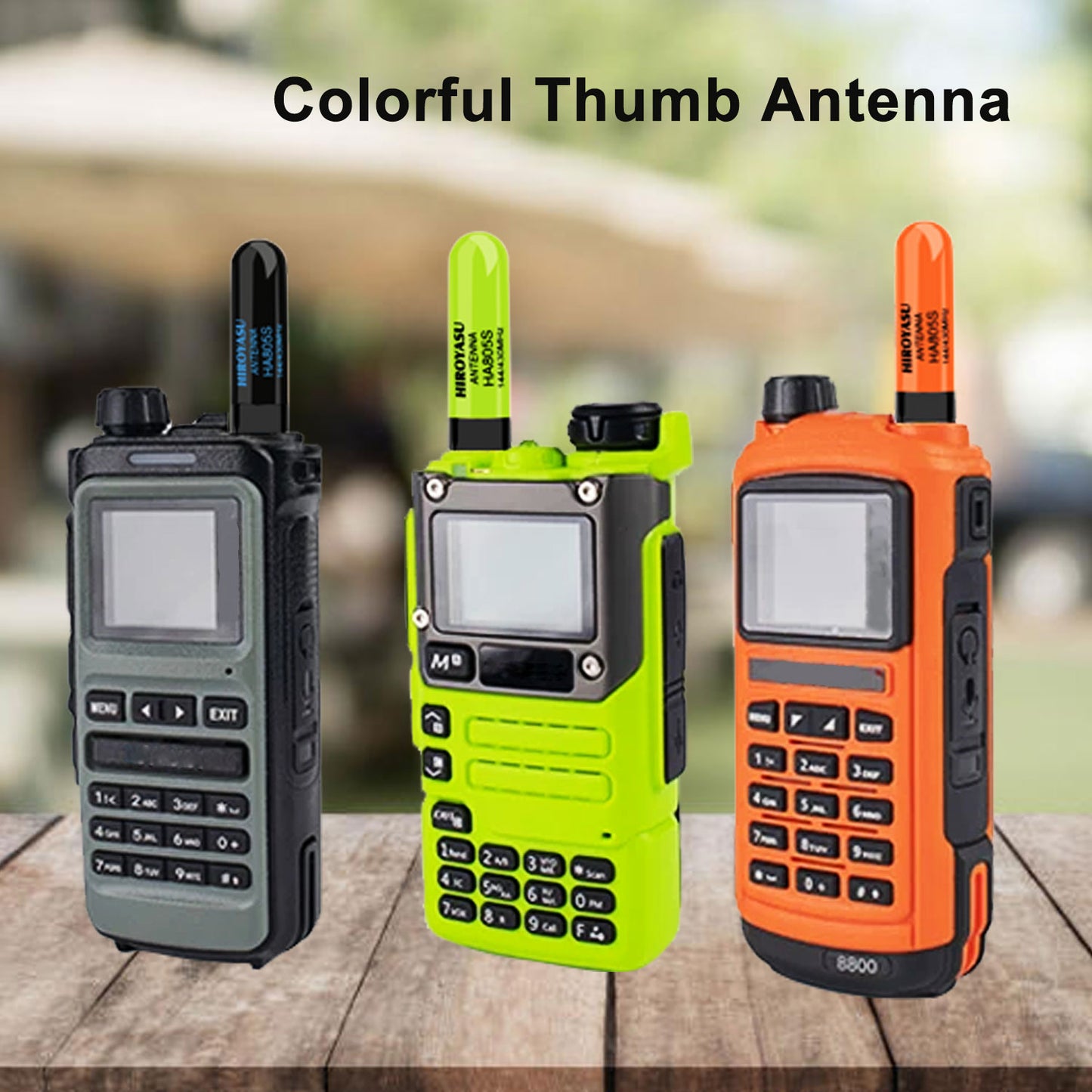 HIROYASU HA805S 144/430MHz Dual Band 2.15dB 10Watt 70cm/2m Band Handheld Thumb Antenna 5cm Length