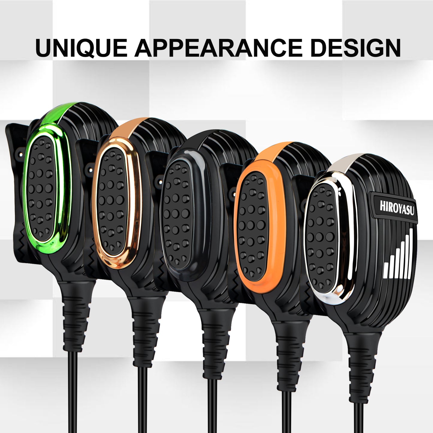 HIROYASU Q7 Walkie Talkie Speaker Microphone Palm Mic 2W 8ohm K plug with stretchable Spring Cable for baofeng UV-5RMINI UV-17PRO GPS Radio Quansheng UV-K5 UV-K5(8) Walkie Talkie