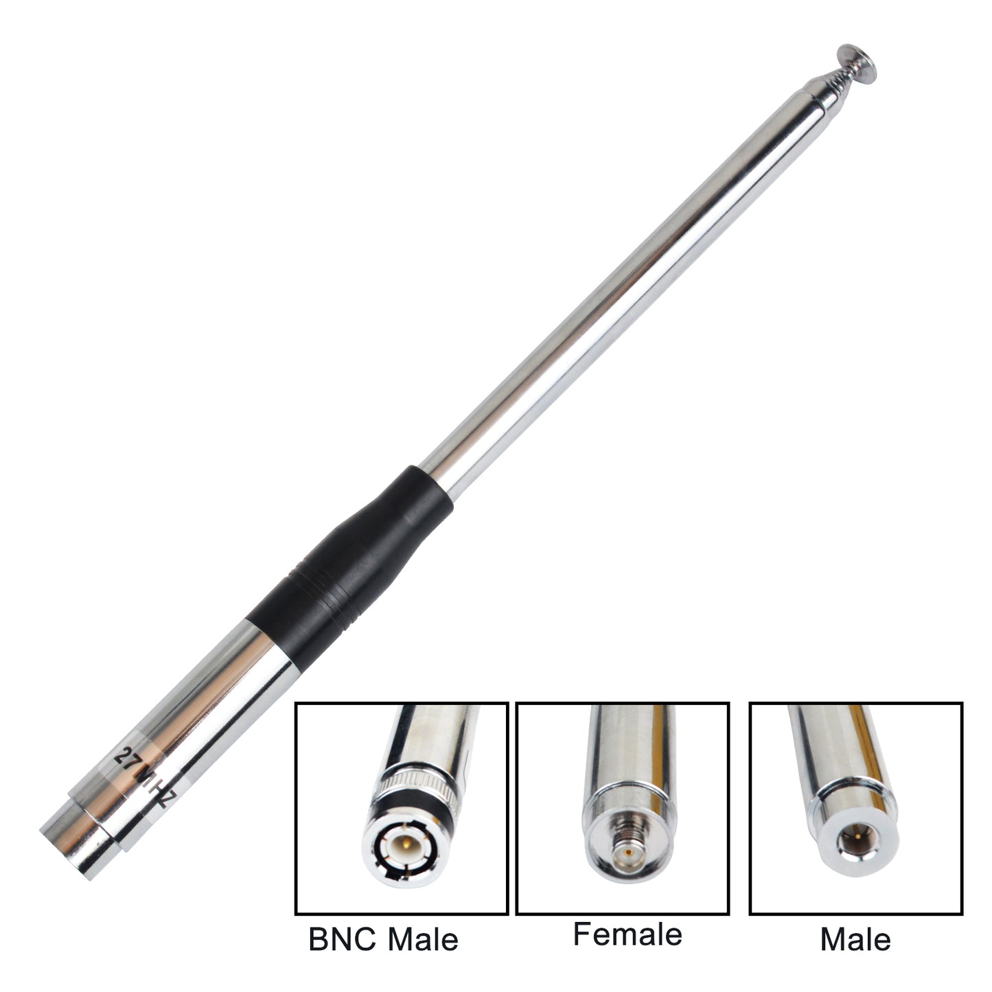 Hiroyasu NH-31 CB 27MHz Walkie Talkie Handheld Extended Antenna With Fold-Over 2.15dBi 20W BNC/SMA-Male/SMA-Female for Options