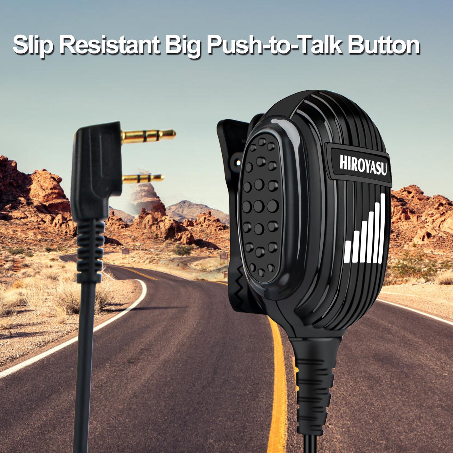 HIROYASU Q7 Walkie Talkie Speaker Microphone Palm Mic 2W 8ohm K plug with stretchable Spring Cable for baofeng UV-5RMINI UV-17PRO GPS Radio Quansheng UV-K5 UV-K5(8) Walkie Talkie