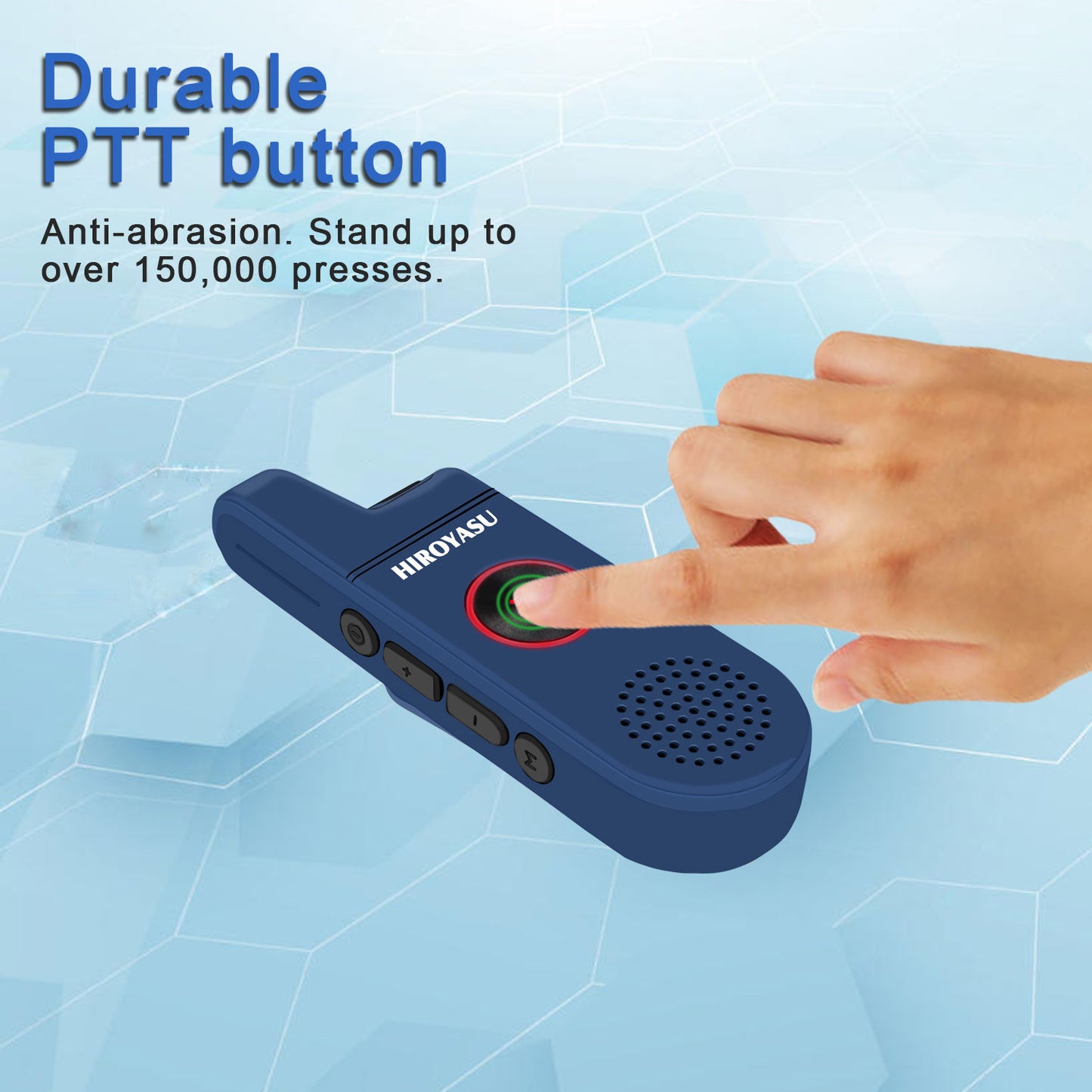 Twin Pack HIROYASU A446MINI PMR446 License Free Mini Walkie Talkie 446MHz Tiny Business Radio with Earpiece