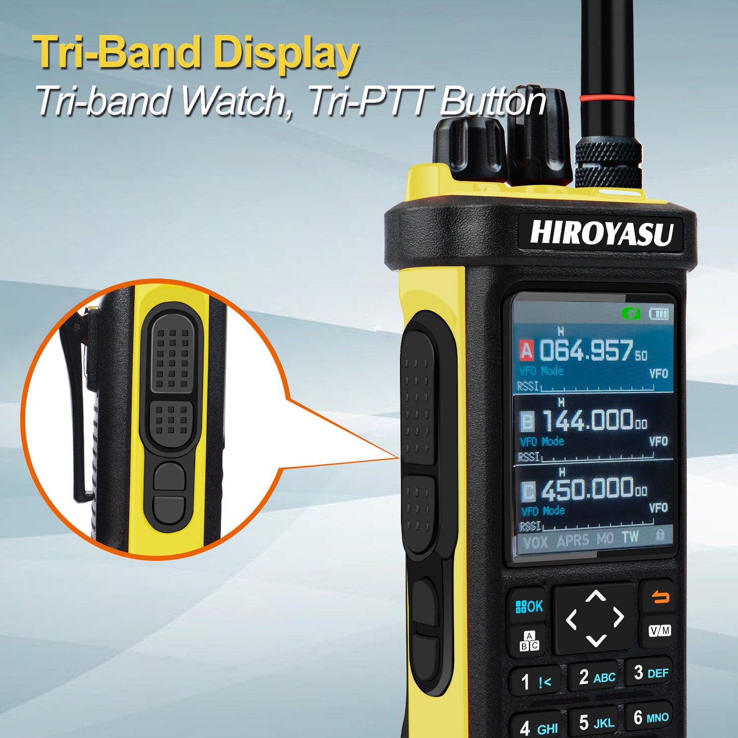 Hiroyasu Radio HI-UV850Pro FM/AM/SSB 10W Bluetooth Program GPS APRS Shortwave Multi-Band DTMF Scrambler FM Amateur Handheld Ham Walkie Talkie