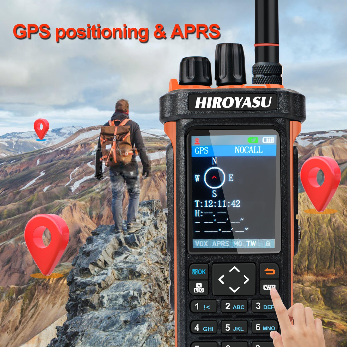 Hiroyasu Radio HI-UV850Pro FM/AM/SSB 10W Bluetooth Program GPS APRS Shortwave Multi-Band DTMF Scrambler FM Amateur Handheld Ham Walkie Talkie