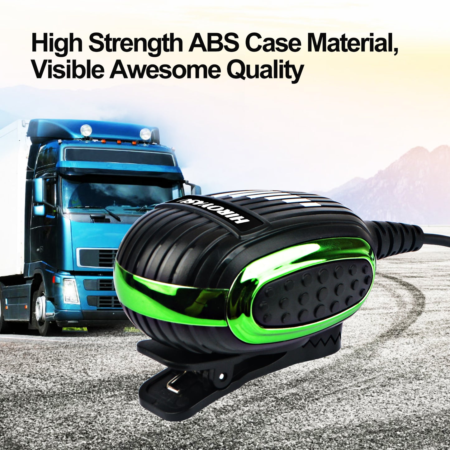 HIROYASU Q7 Walkie Talkie Speaker Microphone Palm Mic 2W 8ohm K plug with stretchable Spring Cable for baofeng UV-5RMINI UV-17PRO GPS Radio Quansheng UV-K5 UV-K5(8) Walkie Talkie