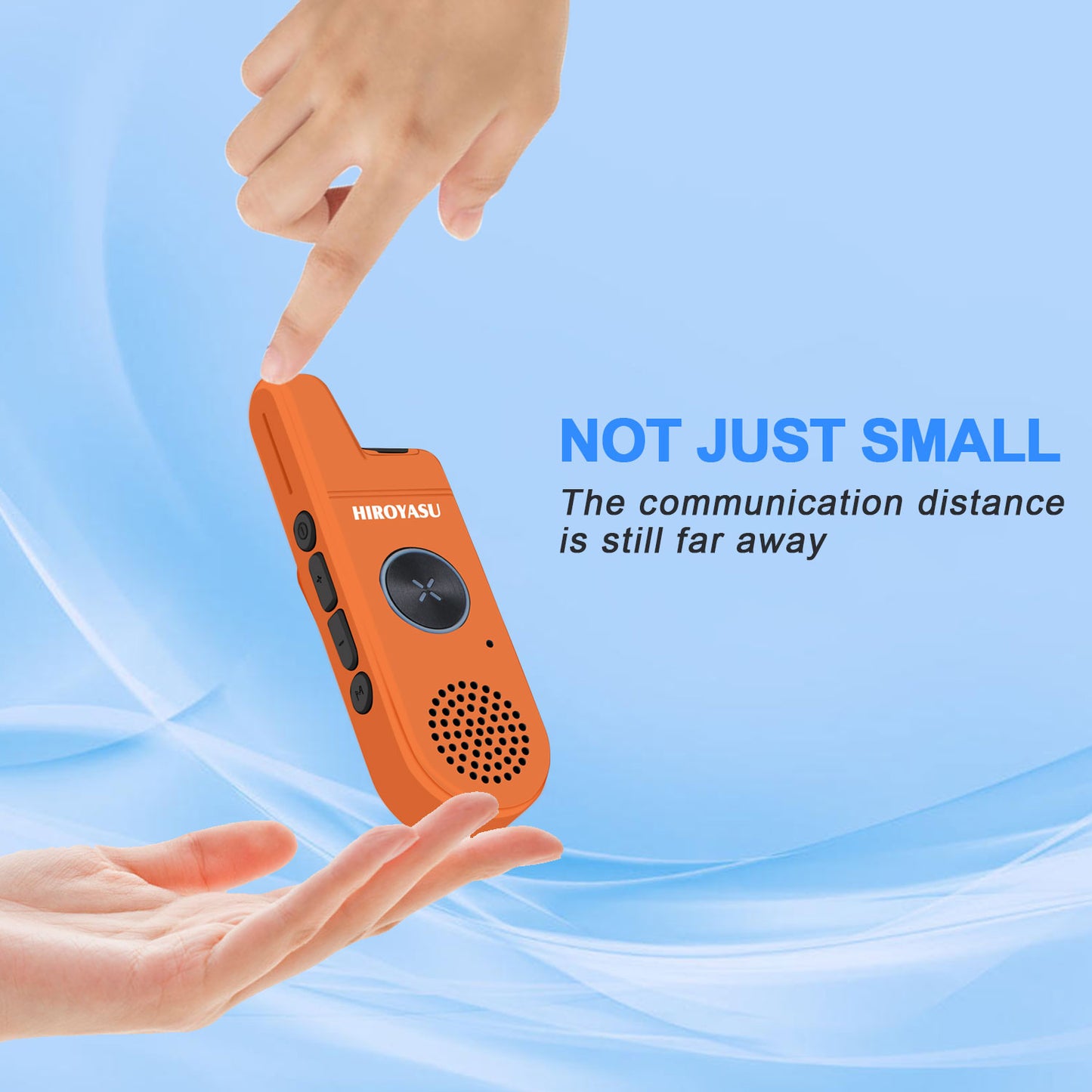 2pcs/Pack HIROYASU FRS Two Way Radio FRS462MINI Tiny Business Analog Walkie Talkies with Earpiece