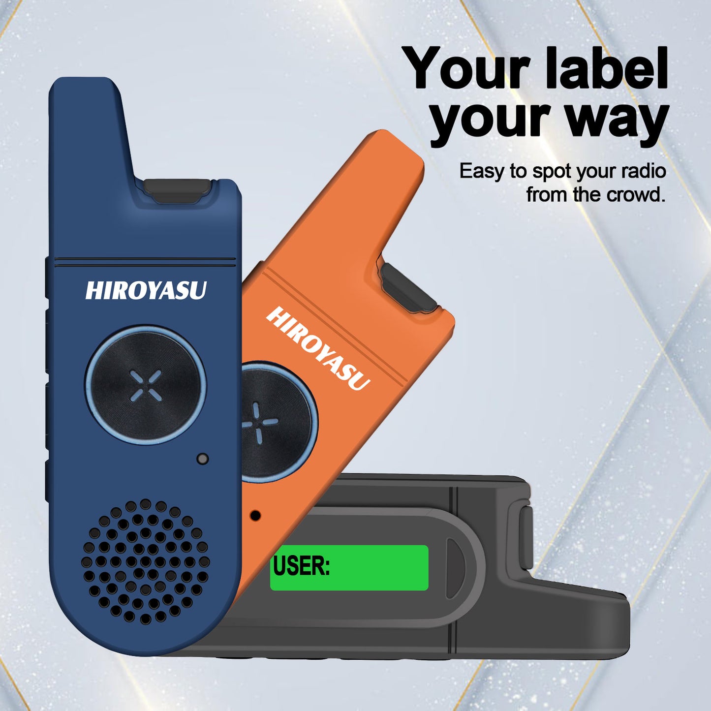 2pcs/Pack HIROYASU FRS Two Way Radio FRS462MINI Tiny Business Analog Walkie Talkies with Earpiece