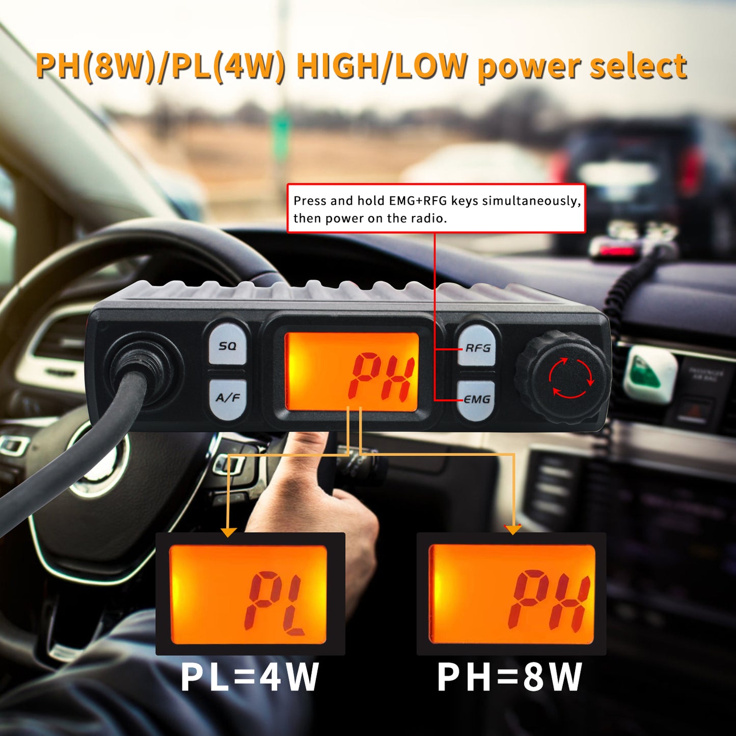 HIROYASU 11 Metroj Radio 27MHz CB-1011 CB Poŝtelefona Transceptor 40Ch FM/AM 8W Kompakta Mini Civitana Bando Walkie Talkie
