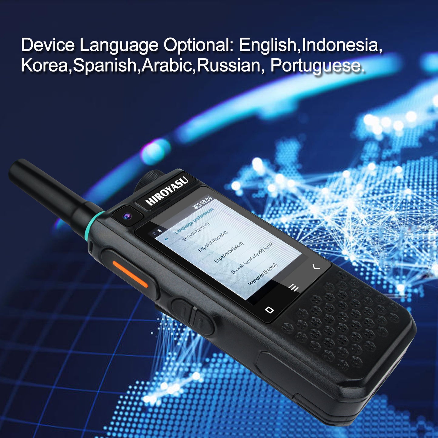 HIROYASU 4G LTE PoC Radio Video Call HI-B10 Zello Walkie Talkie 2GB RAM ROM 16GB Android 10.0 Hotspot & Tethering 2.4-inch Color Touchscreen