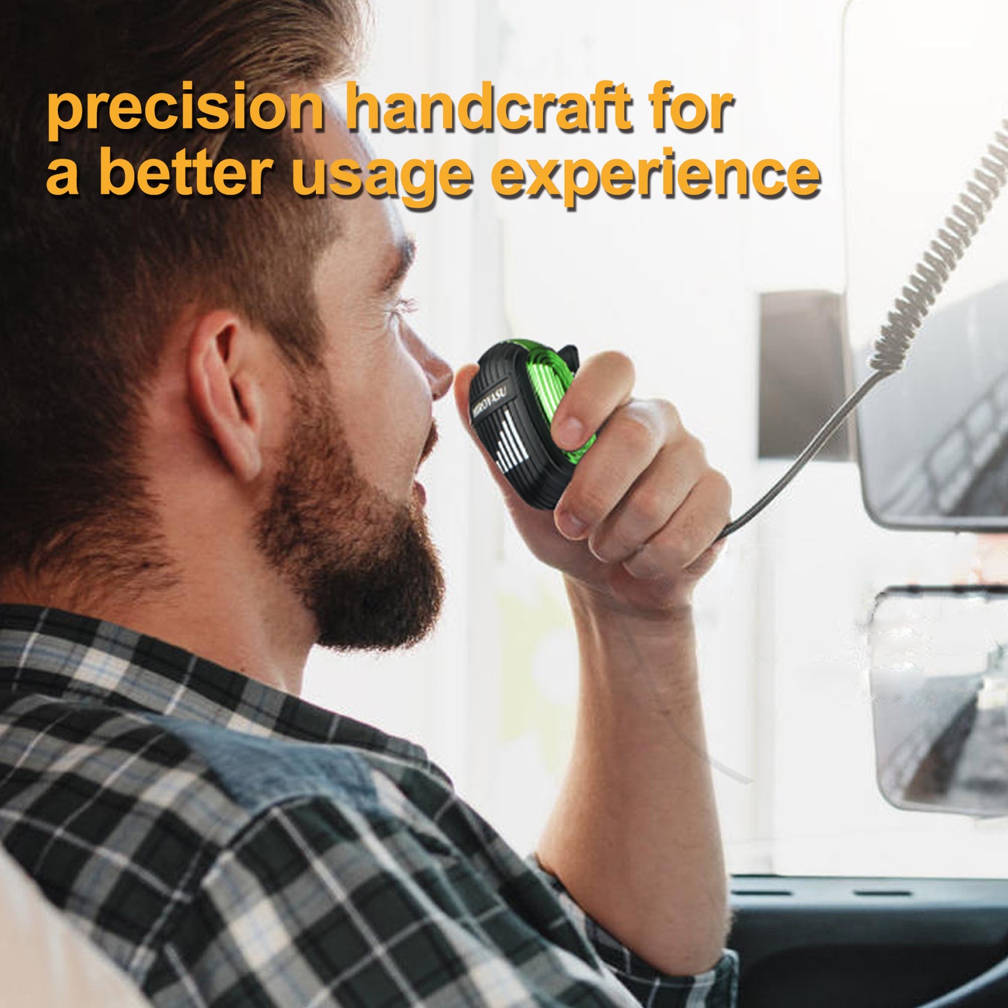 HIROYASU Q7 Walkie Talkie Speaker Microphone Palm Mic 2W 8ohm K plug with stretchable Spring Cable for baofeng UV-5RMINI UV-17PRO GPS Radio Quansheng UV-K5 UV-K5(8) Walkie Talkie