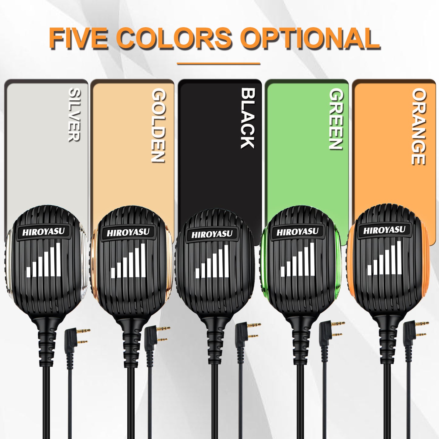 HIROYASU Q7 Walkie Talkie Speaker Microphone Palm Mic 2W 8ohm K plug with stretchable Spring Cable for baofeng UV-5RMINI UV-17PRO GPS Radio Quansheng UV-K5 UV-K5(8) Walkie Talkie