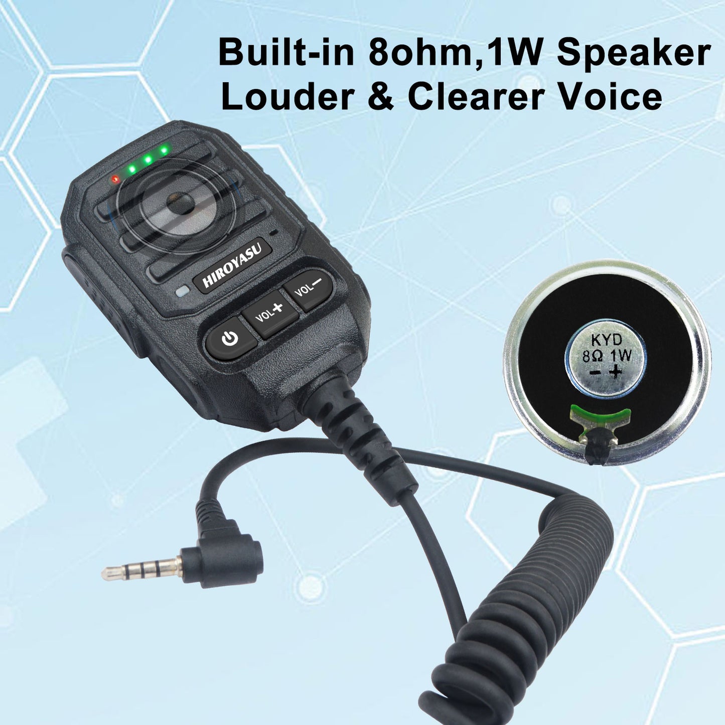 HIROYASU HI-B8 HI-B8Pro PoC Radio Speaker Microphone SP-N1X
