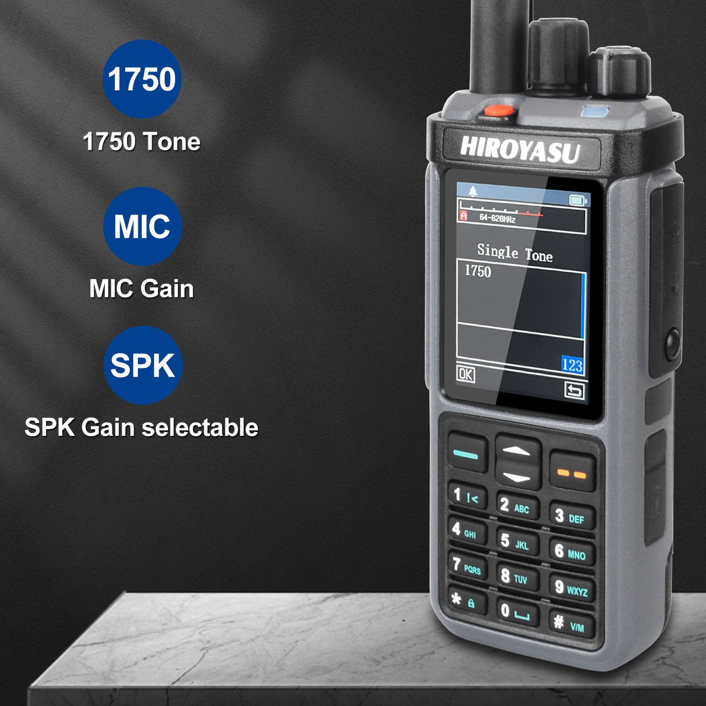 HIROYASU HW-UV938 HF Walkie Talkie SW MW LW 18-620MHz 840-1000MHz Air Band Full Band Cross-Band Repeater Scrambler NoAA AM/FM Rx