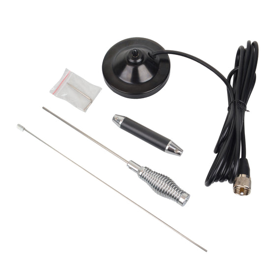 27MHz Mobile Transceiver Antenna 600mm Length 2 Segments 1.8dB High Gain with Magnet Mount and 5Meter RG-58C/U Coaxial Cable 2732 CB Car Walkie Talkie Antenna