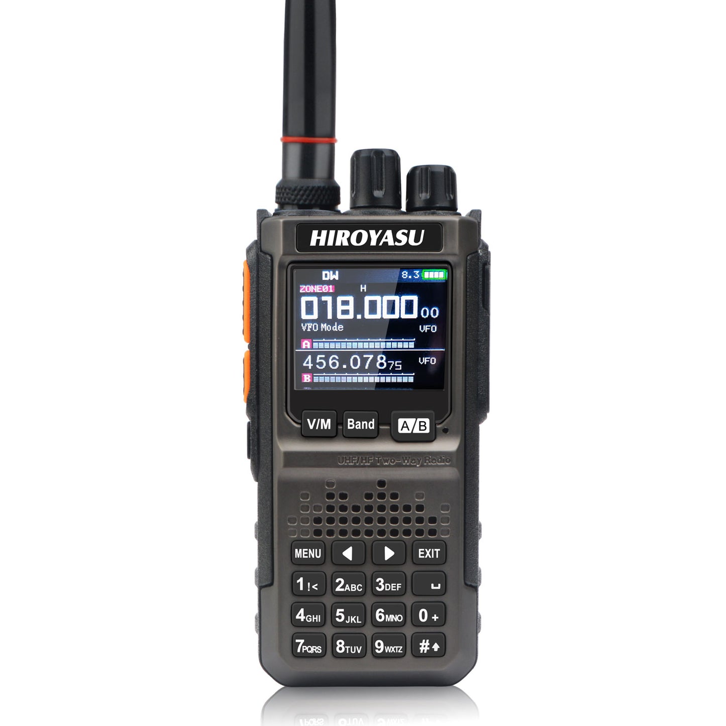 HIROYASU HI-E380 SSB CW FM AM CB Shortwave Aviation VHF UHF Full Band Walkie Talkies Bluetooth Program NOAA 10W Ham Radio Freq Copy