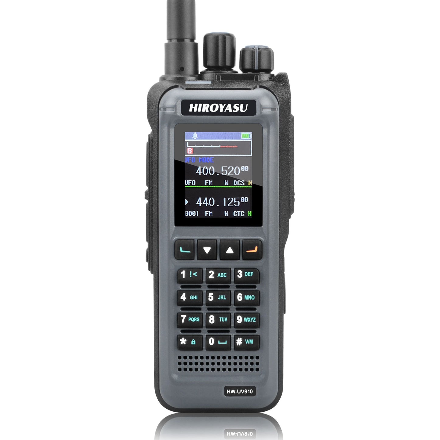HIROYASU HW-UV910 20W V/UHF 136-174&400-480MHz 2M 70CM Radio Dual Band FM Walkie Talkie 18-999.999750MHz Air Band Rx Scrambler