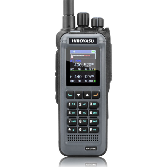 HIROYASU HW-UV910 20W V/UHF 136-174&400-480MHz 2M 70CM Radio Dual Band FM Walkie Talkie 18-999.999750MHz Air Band Rx Scrambler