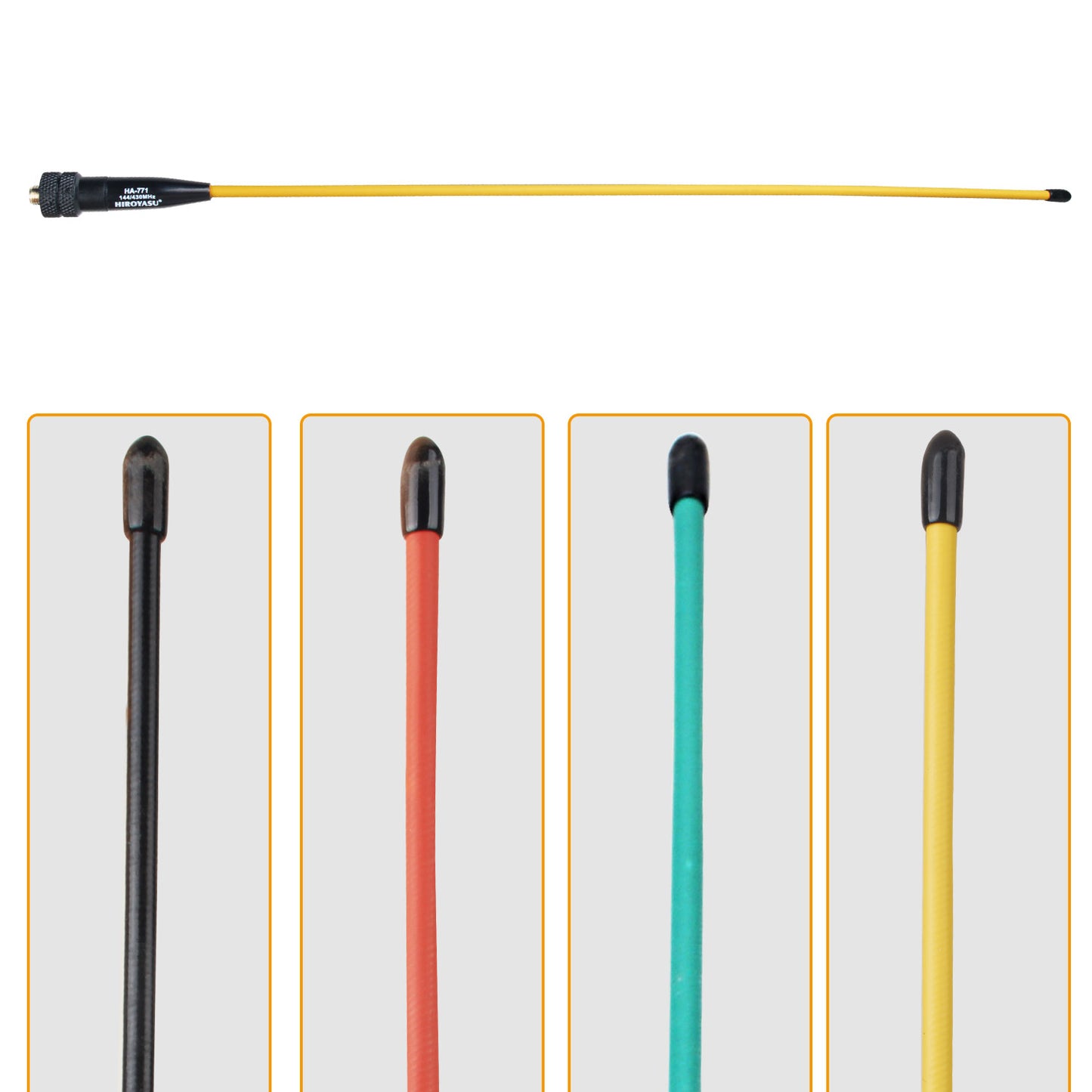 HIROYASU HA-771 VHF UHF 2M 70CM 144/430MHz 2.15/3.0dB High Gain Portable Whip Antenna Four Colors Optional