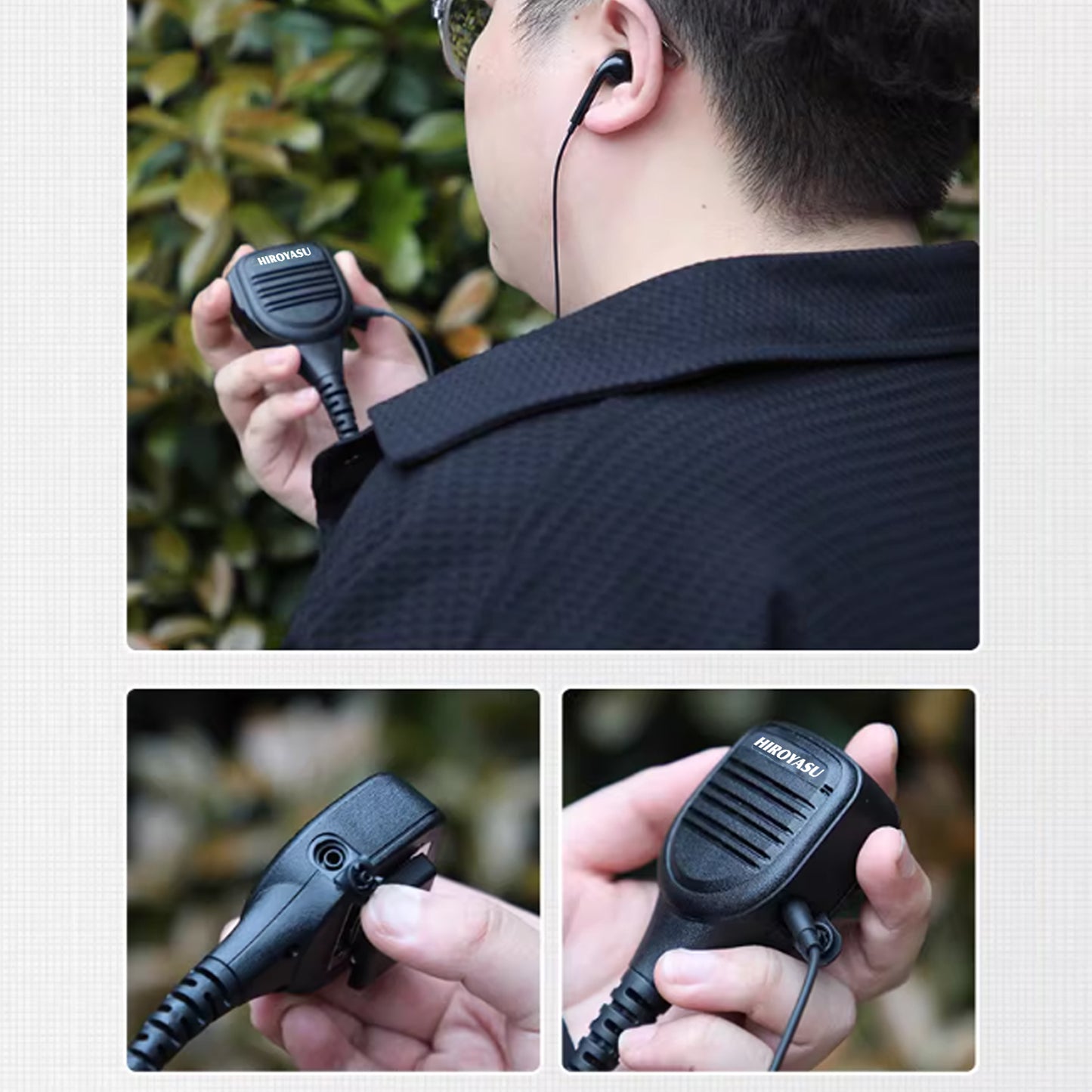 Hiroyasu HW-UV938 HW-UV910 HI-UV850Pro Walkie Talkie Speaker Microphone Palm Hand Mic