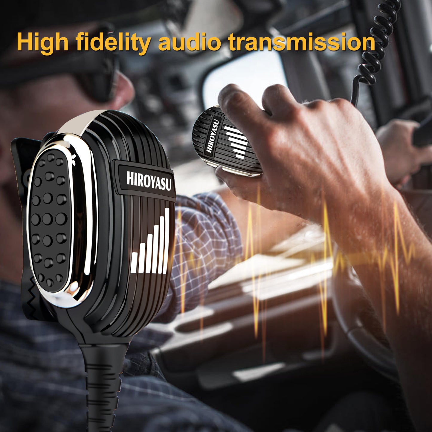 HIROYASU Q7 Walkie Talkie Speaker Microphone Palm Mic 2W 8ohm K plug with stretchable Spring Cable for baofeng UV-5RMINI UV-17PRO GPS Radio Quansheng UV-K5 UV-K5(8) Walkie Talkie