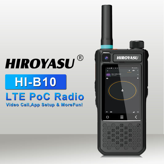 HIROYASU 4G LTE PoC Radio Video Call HI-B10 Zello Walkie Talkie 2GB RAM ROM 16GB Android 10.0 Hotspot & Tethering 2.4-inch Color Touchscreen
