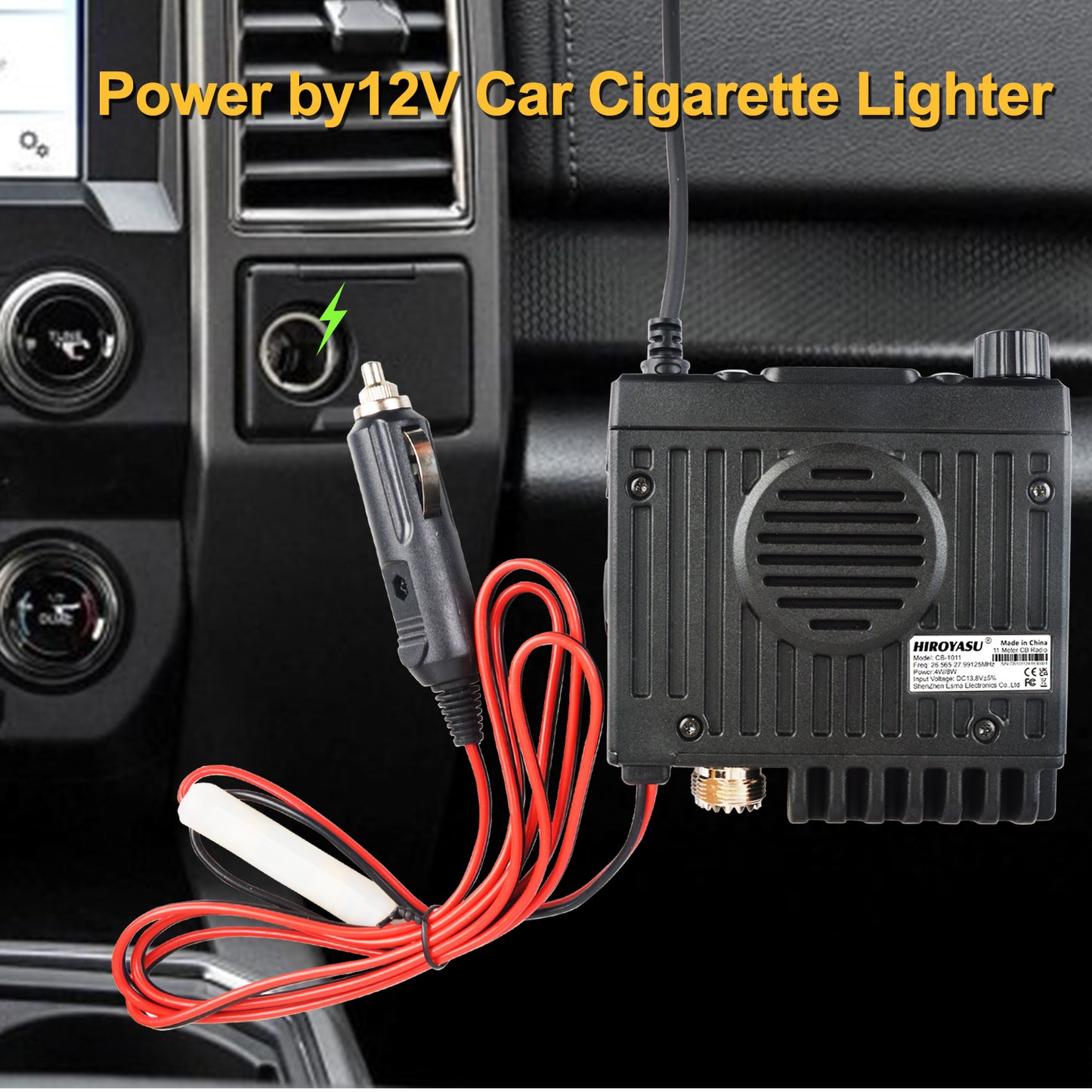 HIROYASU 11 Metroj Radio 27MHz CB-1011 CB Poŝtelefona Transceptor 40Ch FM/AM 8W Kompakta Mini Civitana Bando Walkie Talkie