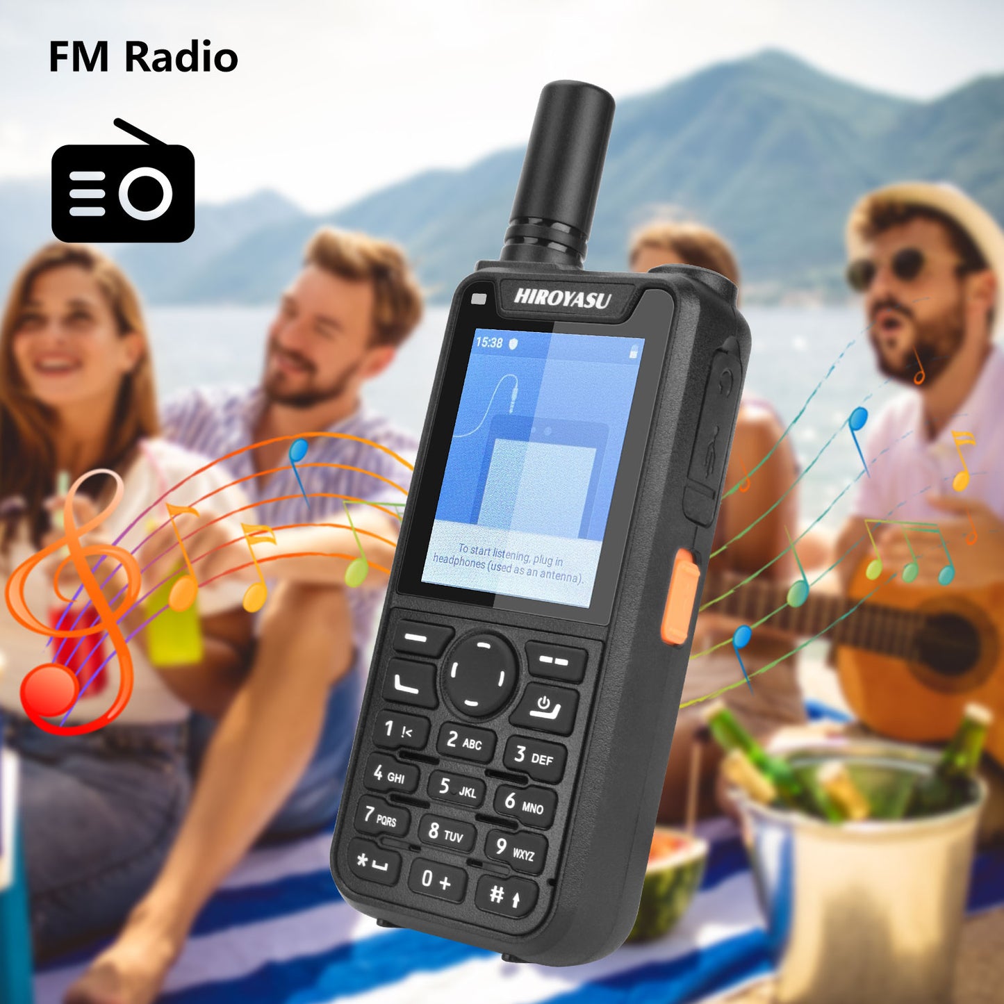 HIROYASU HI-B6 Zello Walkie Talkie Android9.0 Dual Sim Card 2G 3G 4G PoC Radio 1GB ROM 8GB RAM Full keypad 2.4" HD Display