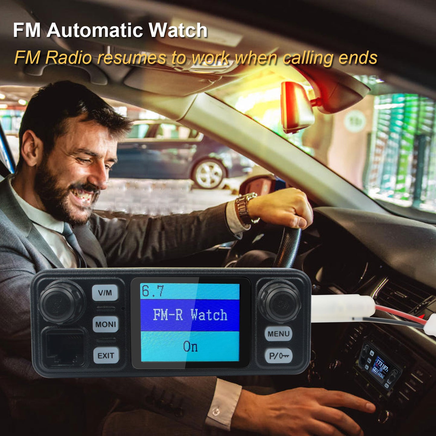 HIROYASU IC-980Pro Max 2m/70cm VHF UHF 144/430MHz FM/AM Dual Band DTMF 1750Hz Scrambler Vox Amateur Mobile Radio