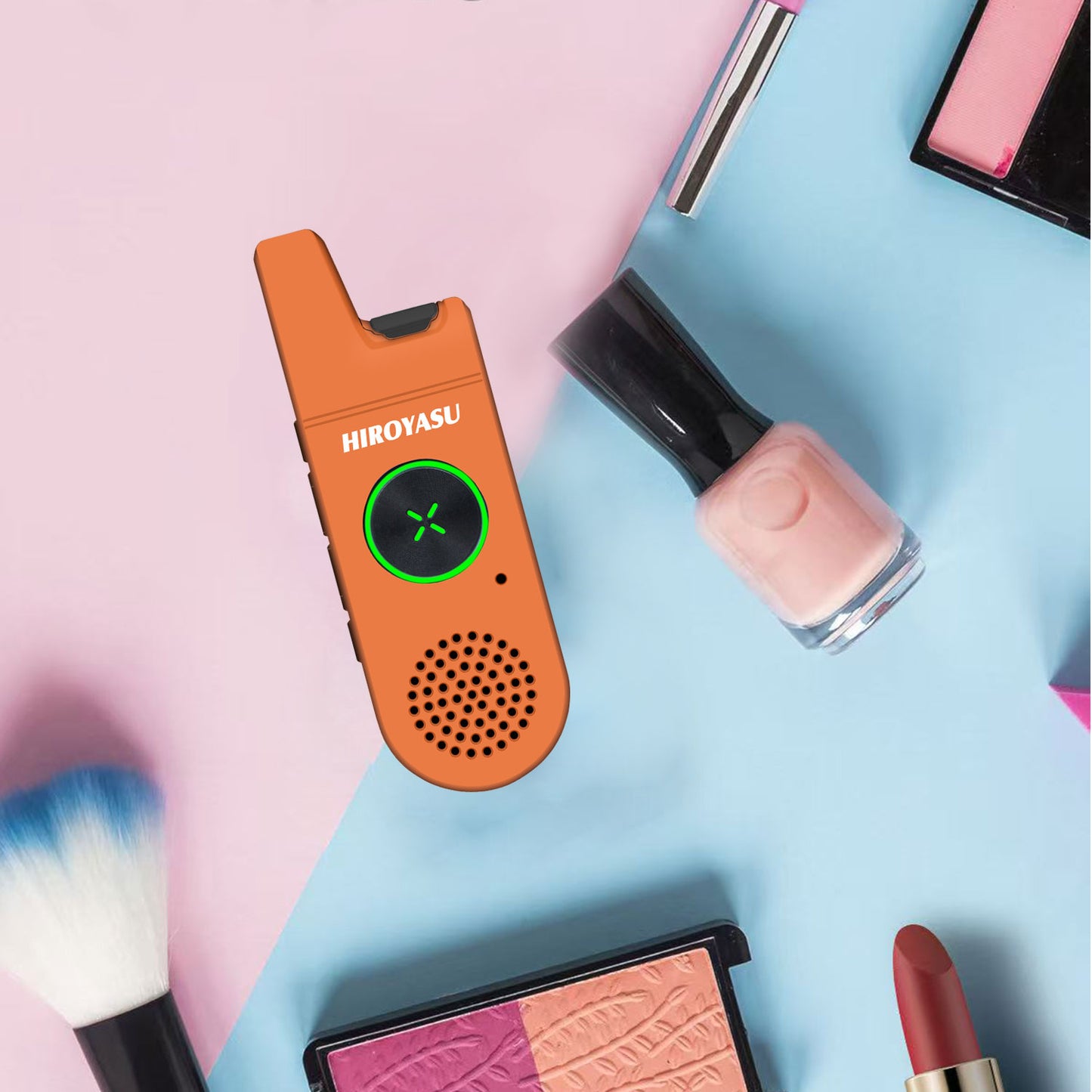 Twin Pack HIROYASU A446MINI PMR446 License Free Mini Walkie Talkie 446MHz Tiny Business Radio with Earpiece