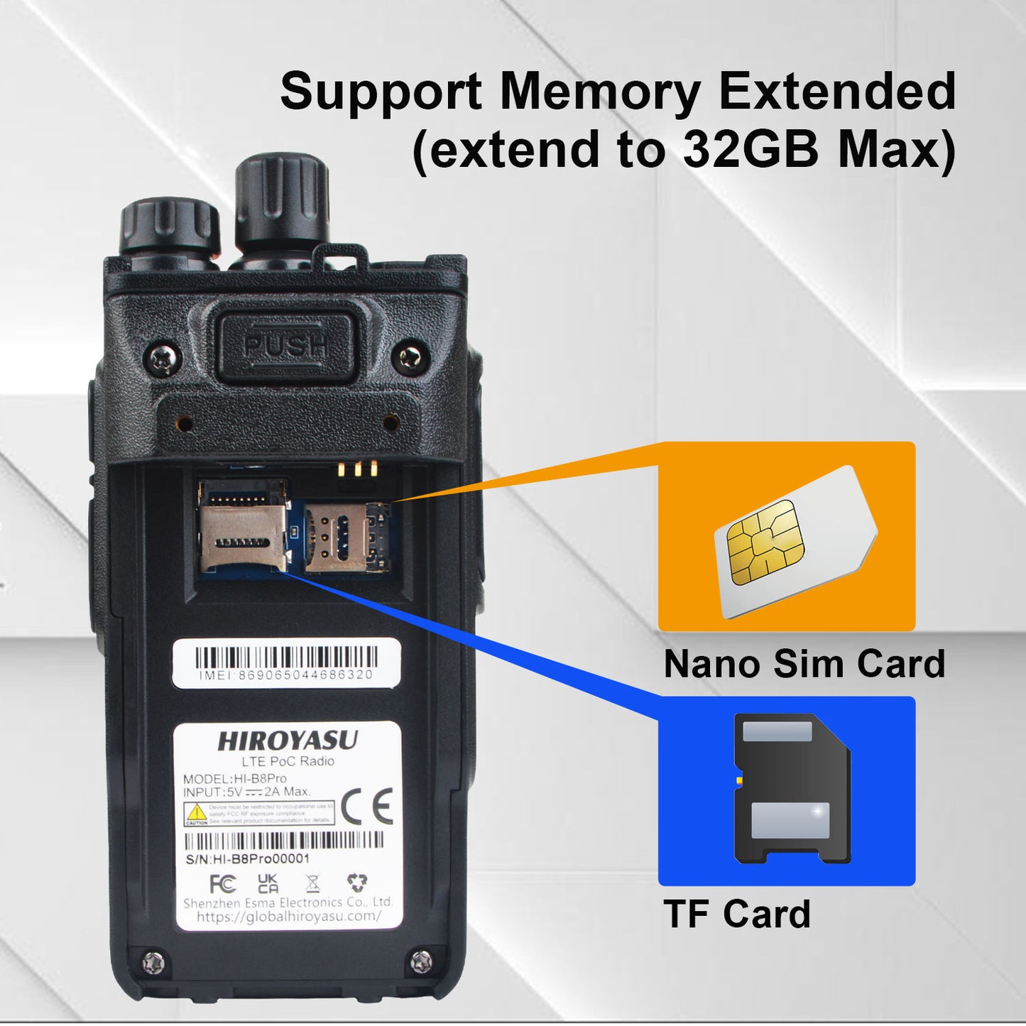 HIROYASU HI-B8Pro LTE PoC Radio