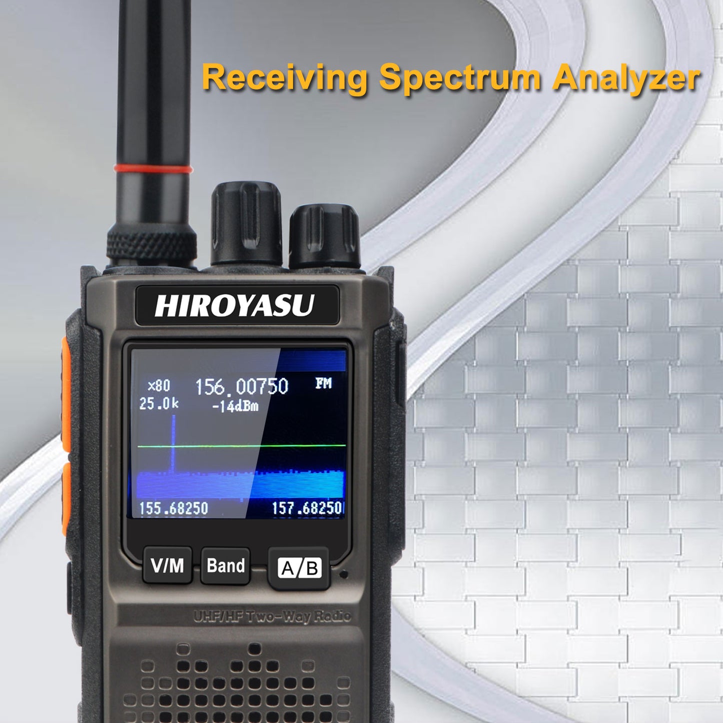 HIROYASU HI-E380 SSB CW FM AM CB Shortwave Aviation VHF UHF Full Band Walkie Talkies Bluetooth Program NOAA 10W Ham Radio Freq Copy