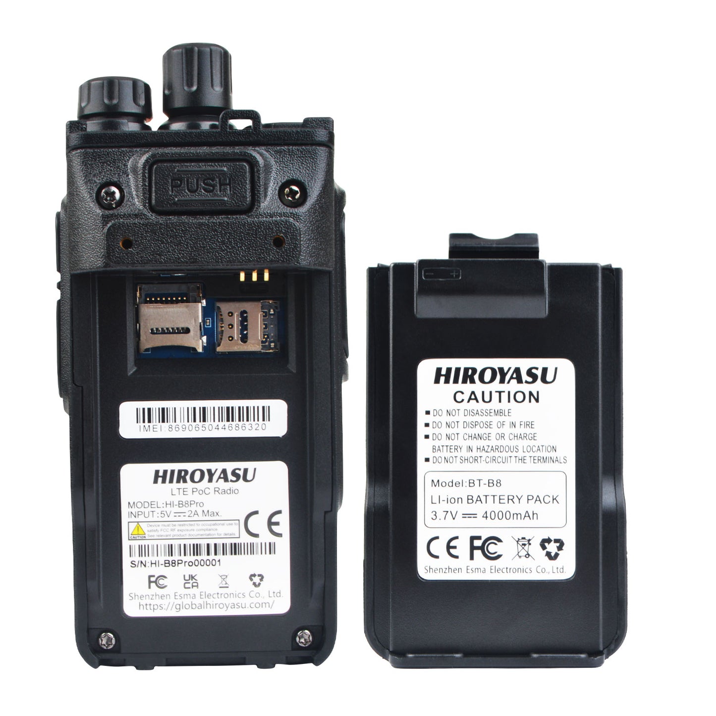 HIROYASU HI-B8Pro LTE PoC Radio