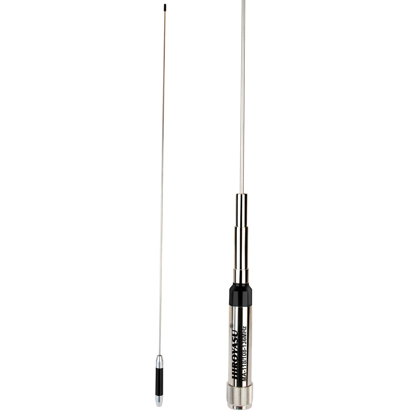 HIROYASU MA-118 Air Band Mobile Antenna 108-136MHz 2.15dB Aviation Frequency Car Walkie Talkie Antenna Two Segments