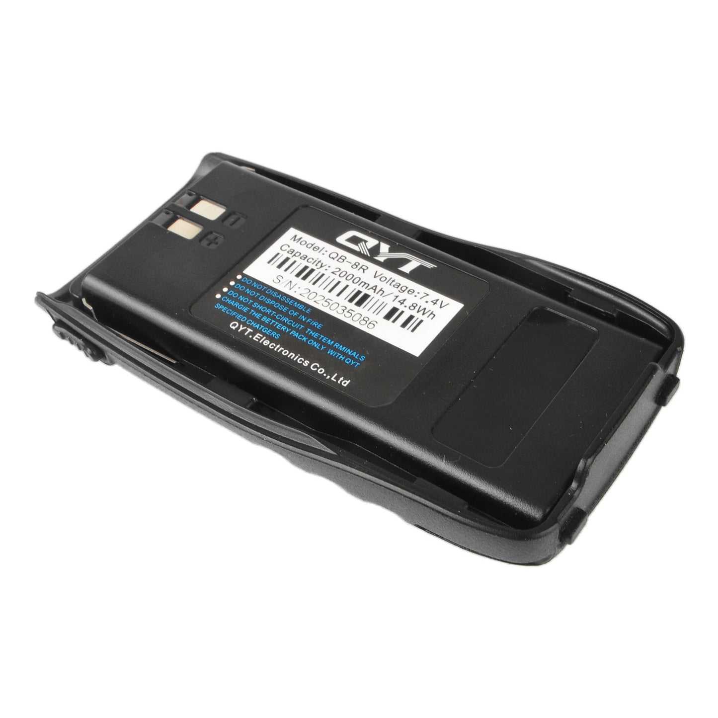 QYT KT-A16 KT-8R 7.4V 2000mAh 14.8Wh Rechargeable Battery pack with Belt Clip