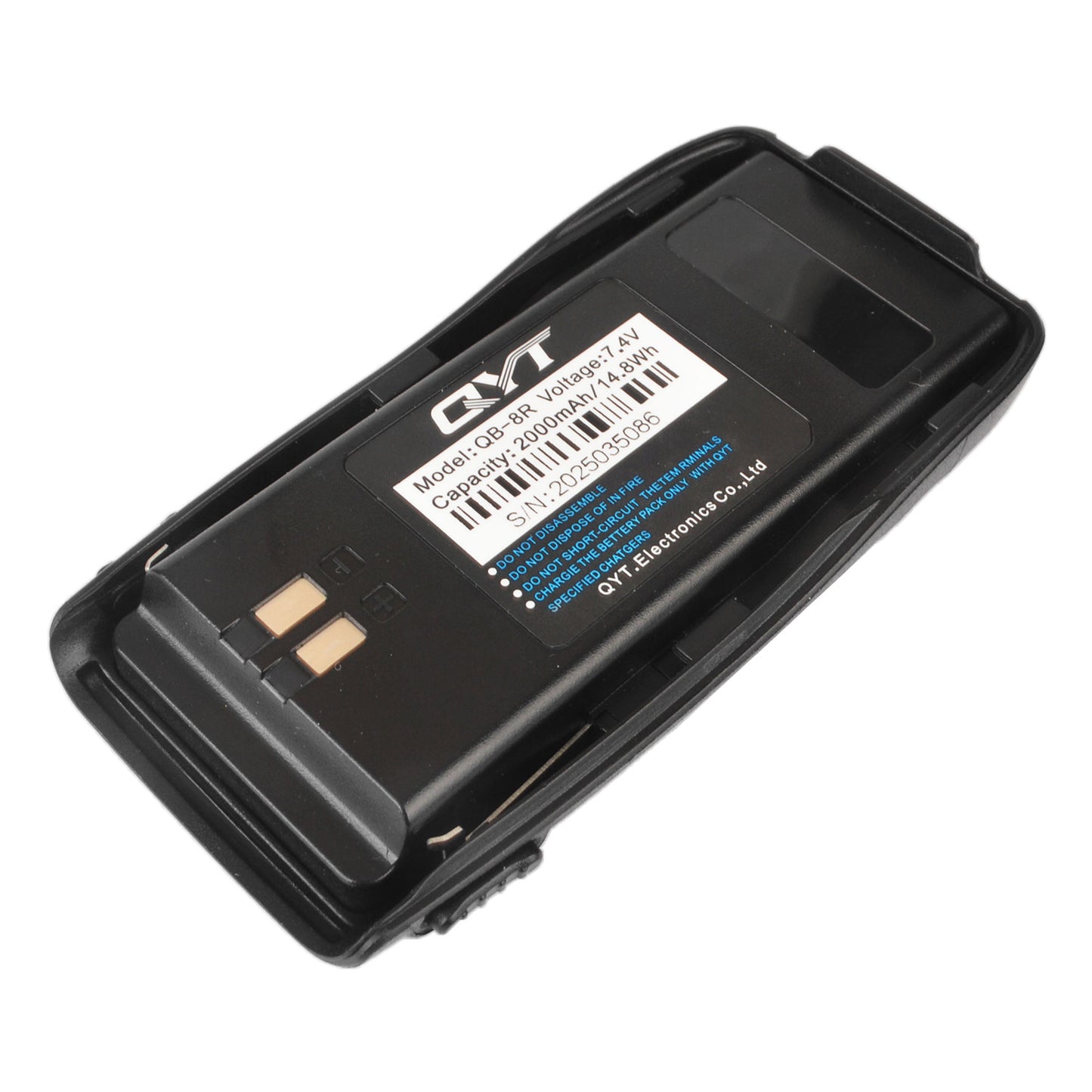 QYT KT-A16 KT-8R 7.4V 2000mAh 14.8Wh Rechargeable Battery pack with Belt Clip