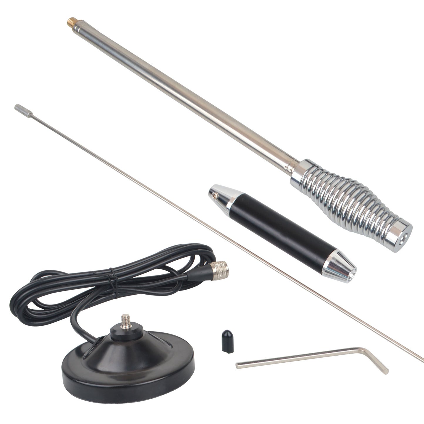 Citizen Band Mobile Radio CB 27MHz Antenna 600mm Length 1.8dB High Gain with Magnet Mount and RG-58C/U Coaxial Cable 2782