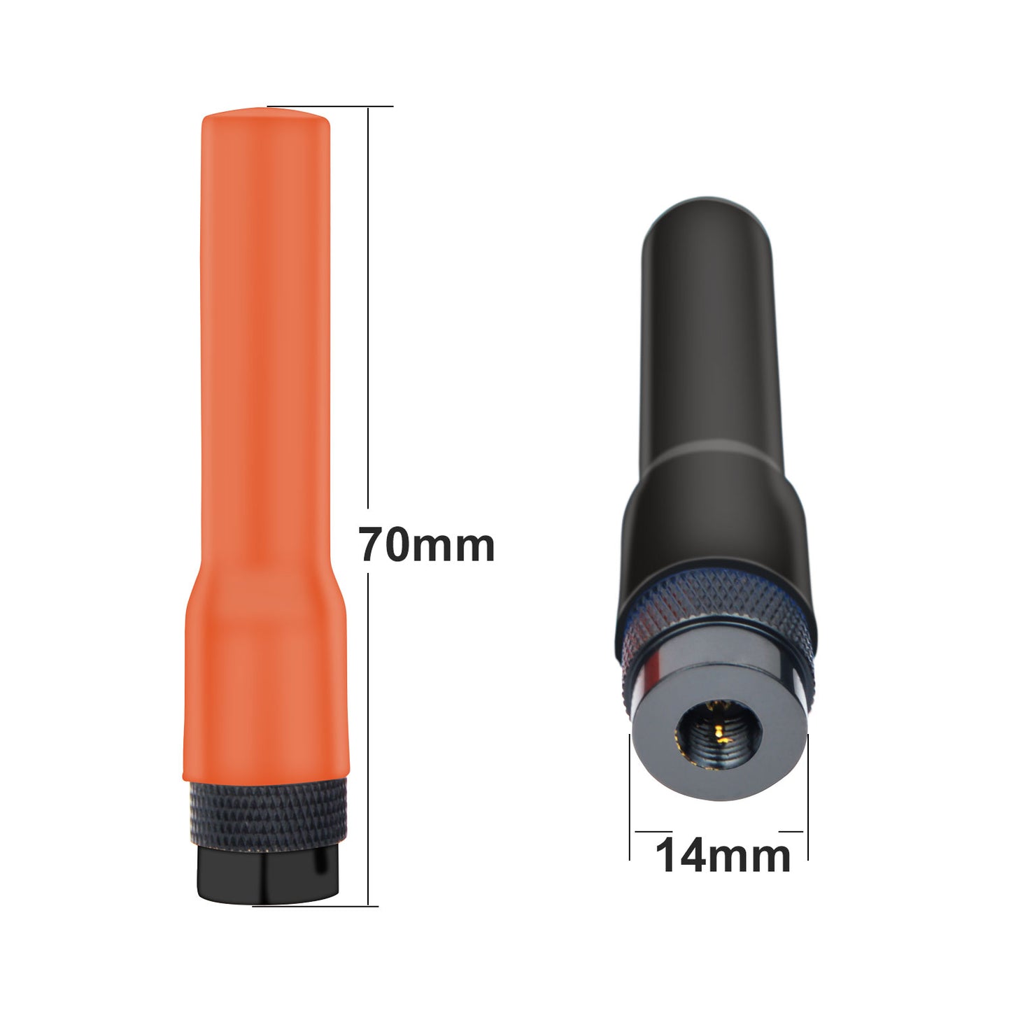 HIROYASU HA20 Mini Soft Silicon Antenna 144/430MHz 2m/70cm Dual Band 2.15dB 7cm Length Flexible Handheld Antenna