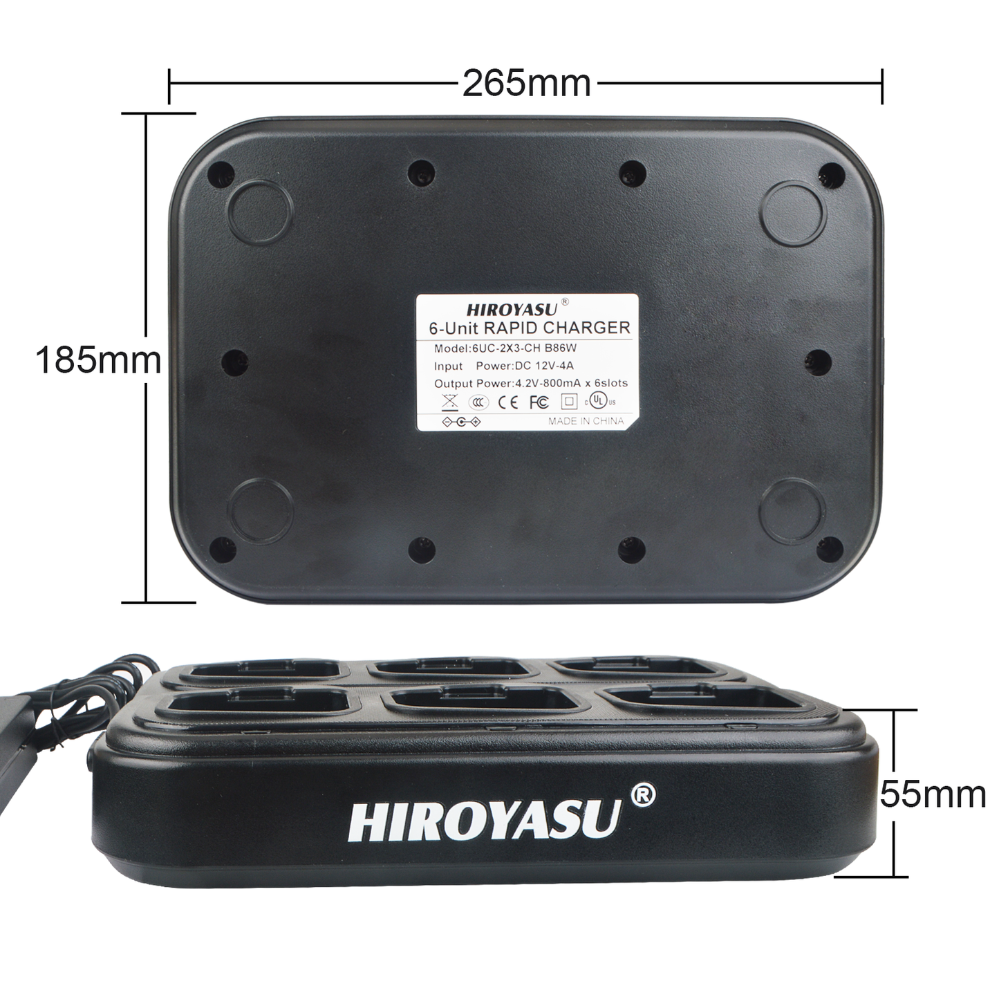 HIROYASU PoC Radio HI-B8 HI-R23 HI-B8Pro Six Way Rapid Charger
